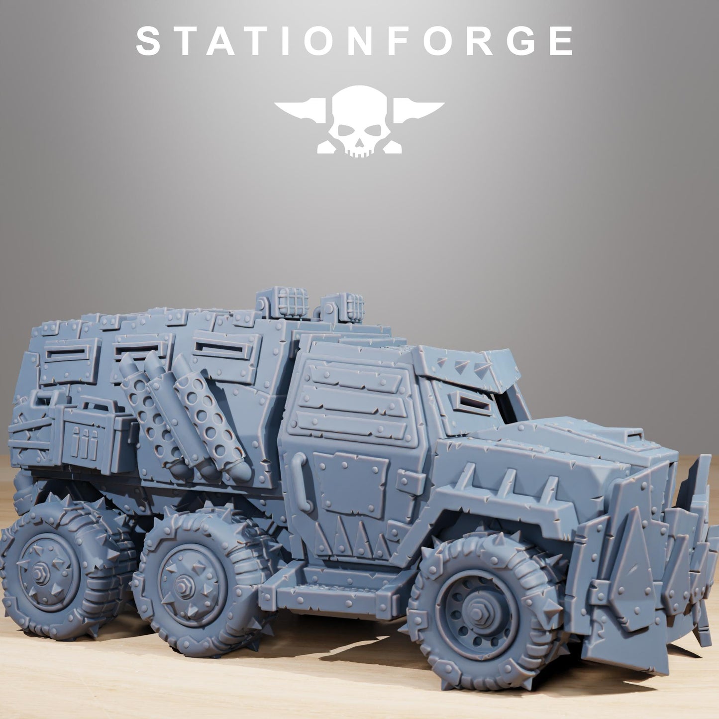 Station forge Orkaz Party Wagon  Proxy minitures Tabletop RPG Wargaming 130mm base