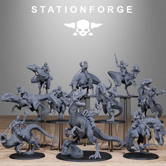 Station Forge GrimGuard Jungle Raptors Fighters 3d printed proxie Wargames