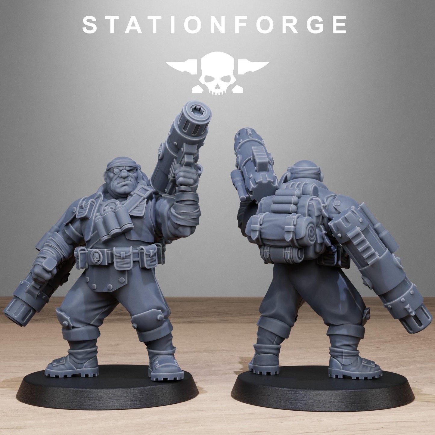 Station Forge GrimGuard Jungle Fighters Mutants 3d printed proxie Wargames