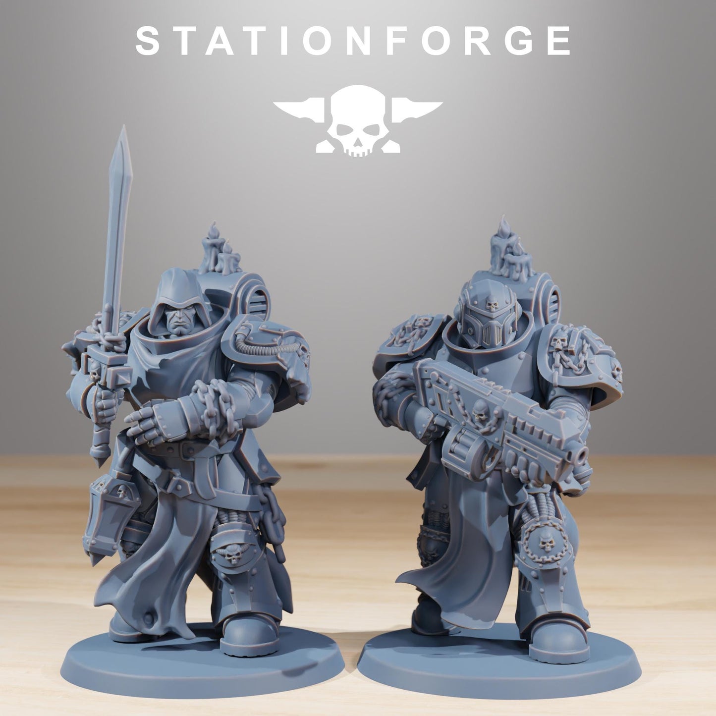 Station Forge Socratis Crusaders / Marines  3d printed proxie Wargames