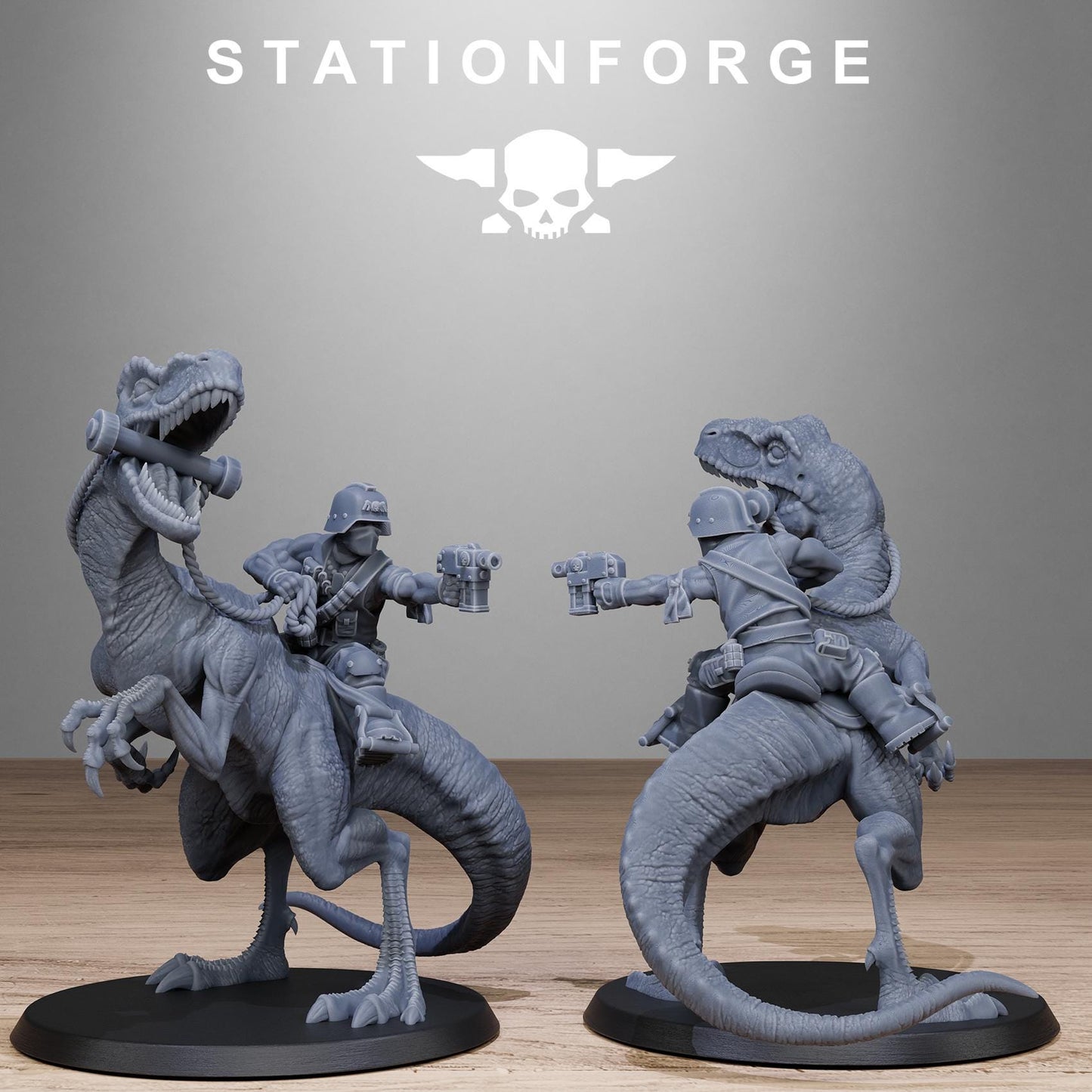 Station Forge GrimGuard Jungle Raptors Fighters 3d printed proxie Wargames