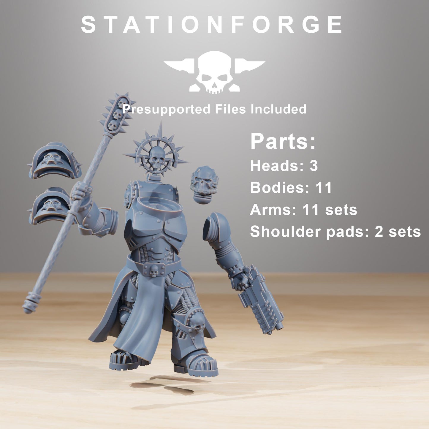 Station Forge Socratis Melee Infantry unit 3d printed proxie Wargames / Marines