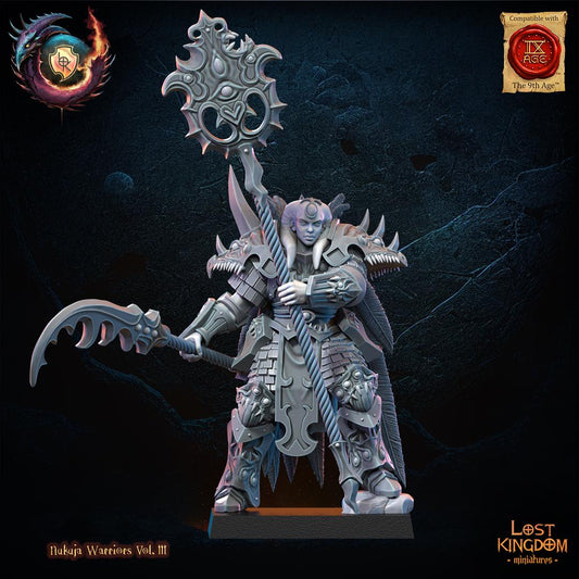 3D printed Nukuja Sorceress designed by Lost Kingdom Miniatures - Nukuja Warrior