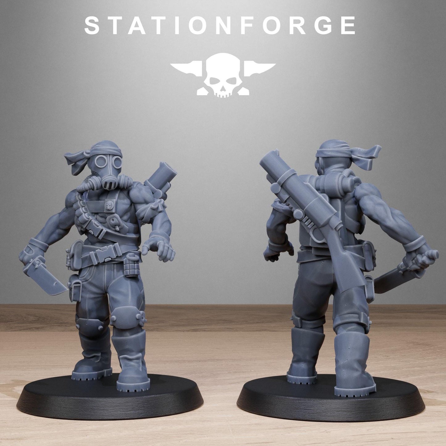 Station Forge GrimGuard Jungle Fighters v2 3d printed proxie Wargames