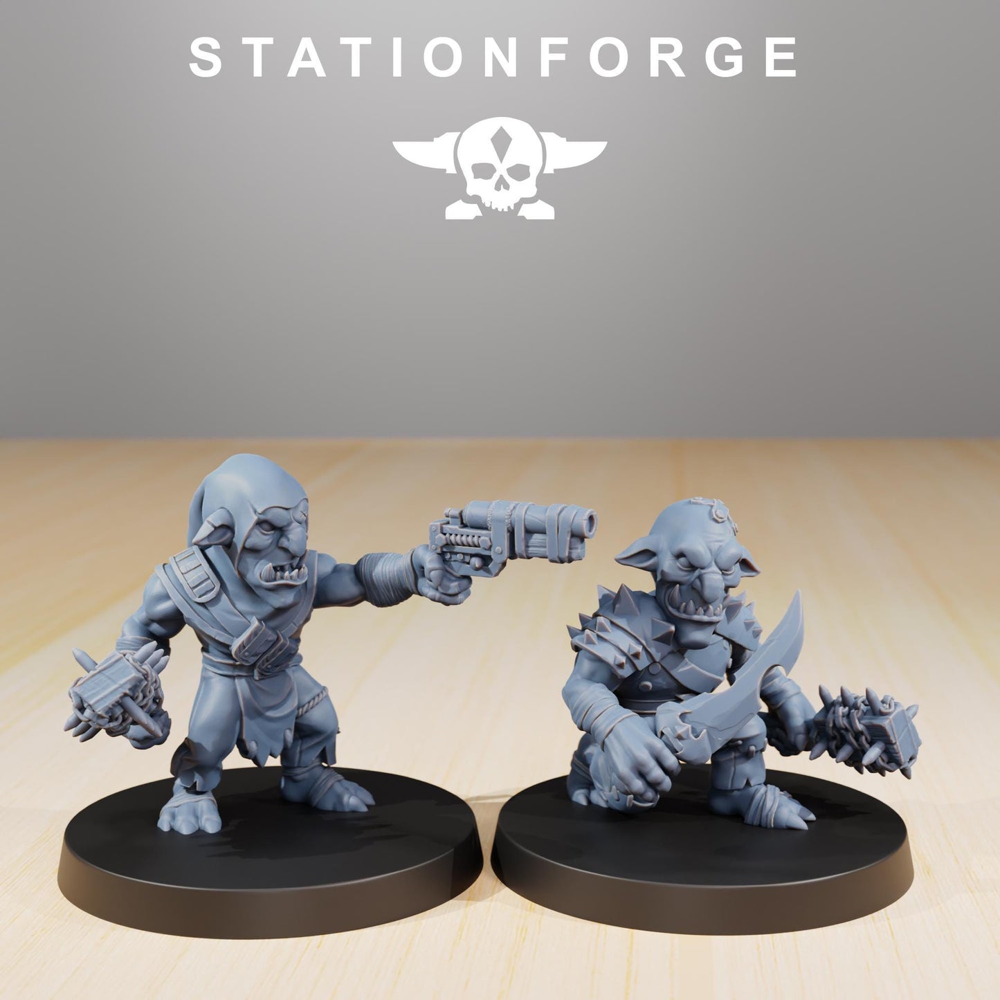 Station Forge Orkaz Goblins Infantry 3d printed proxie Wargames