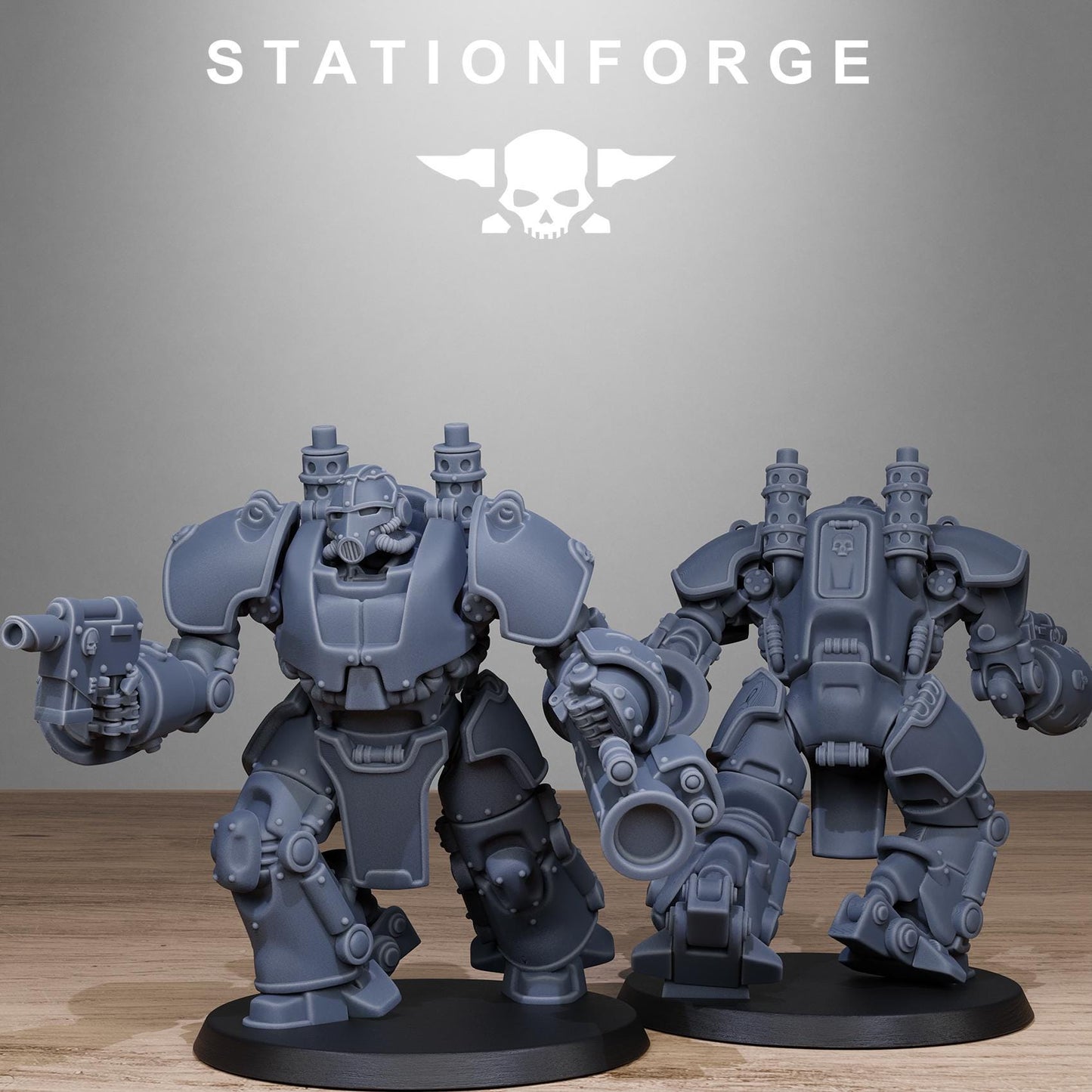 Station Forge GrimGuard Power Armor 3d printed proxie Wargames big boys