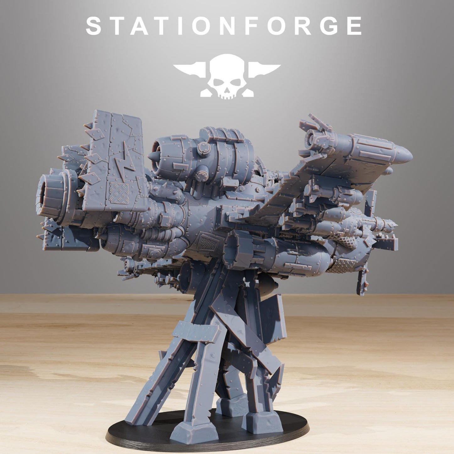 Station forge Orkaz Plane  (BIG BOY) Proxy minitures Tabletop RPG Wargaming 120mm x 90mm  base