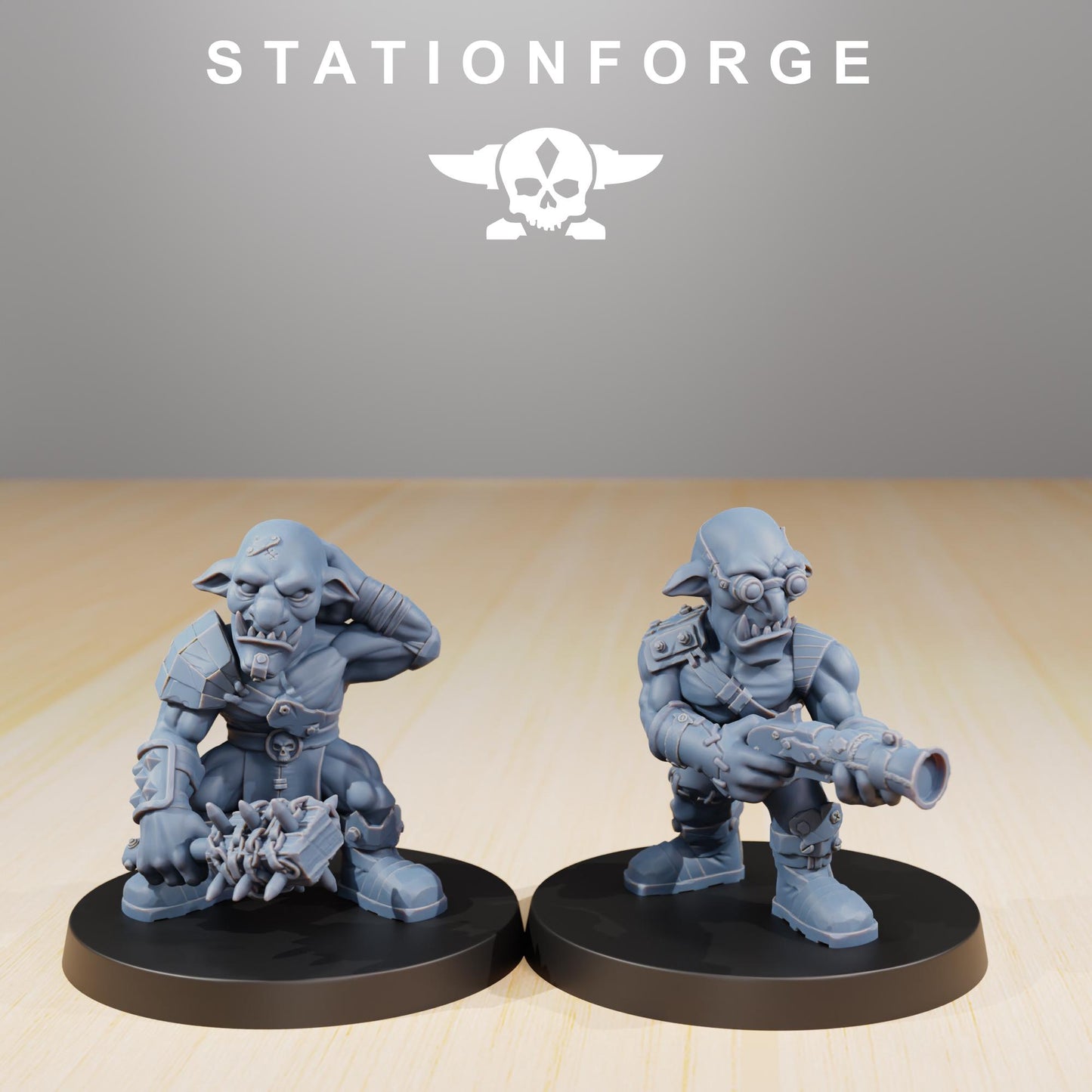 Station Forge Orkaz Goblins Infantry 3d printed proxie Wargames