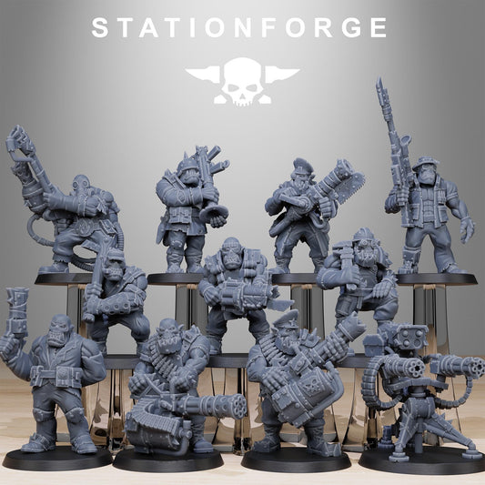Station Forge Orkaz Team Fighters 3d printed proxie Wargames