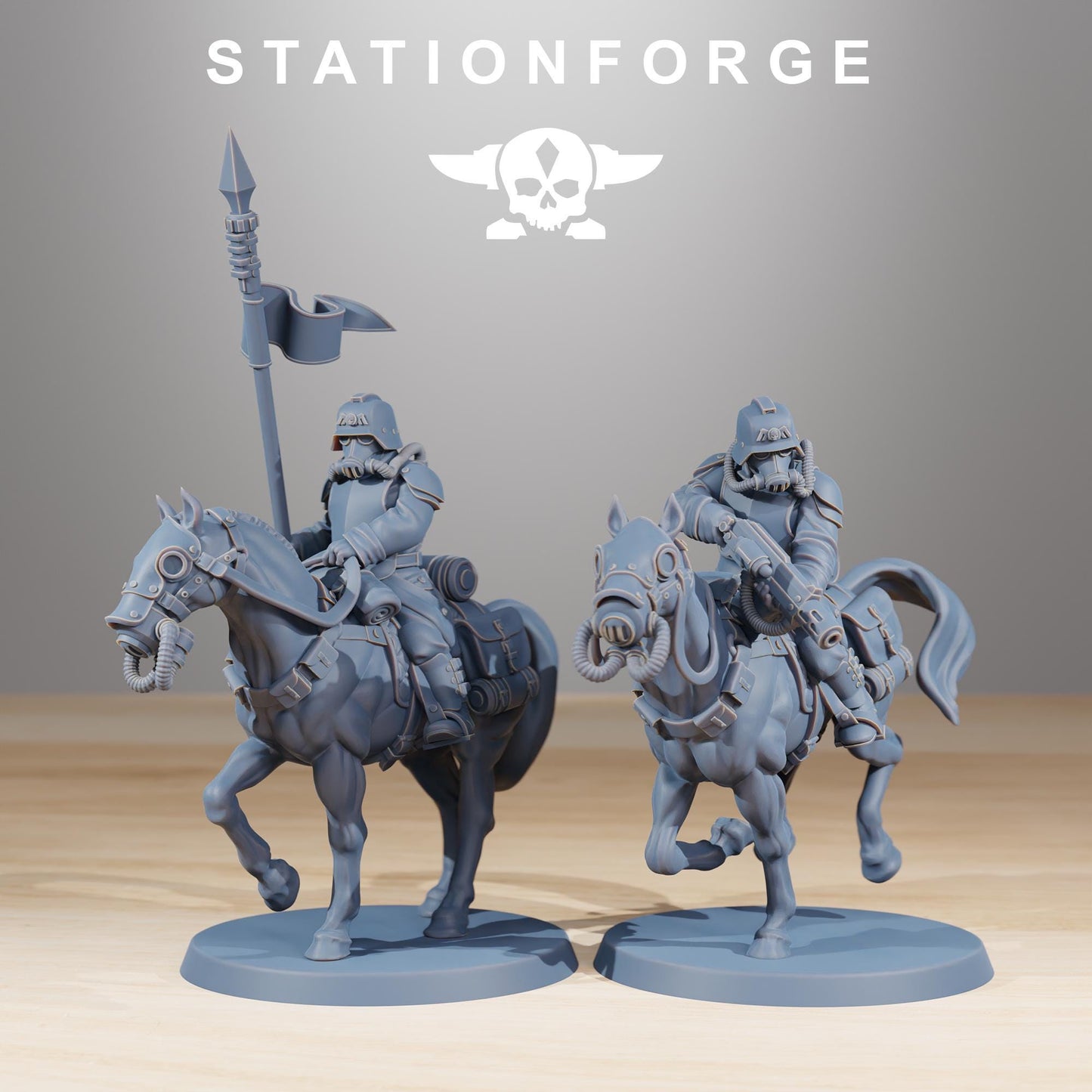 Station Forge GrimGuard Cavalry 3d printed proxie Wargames