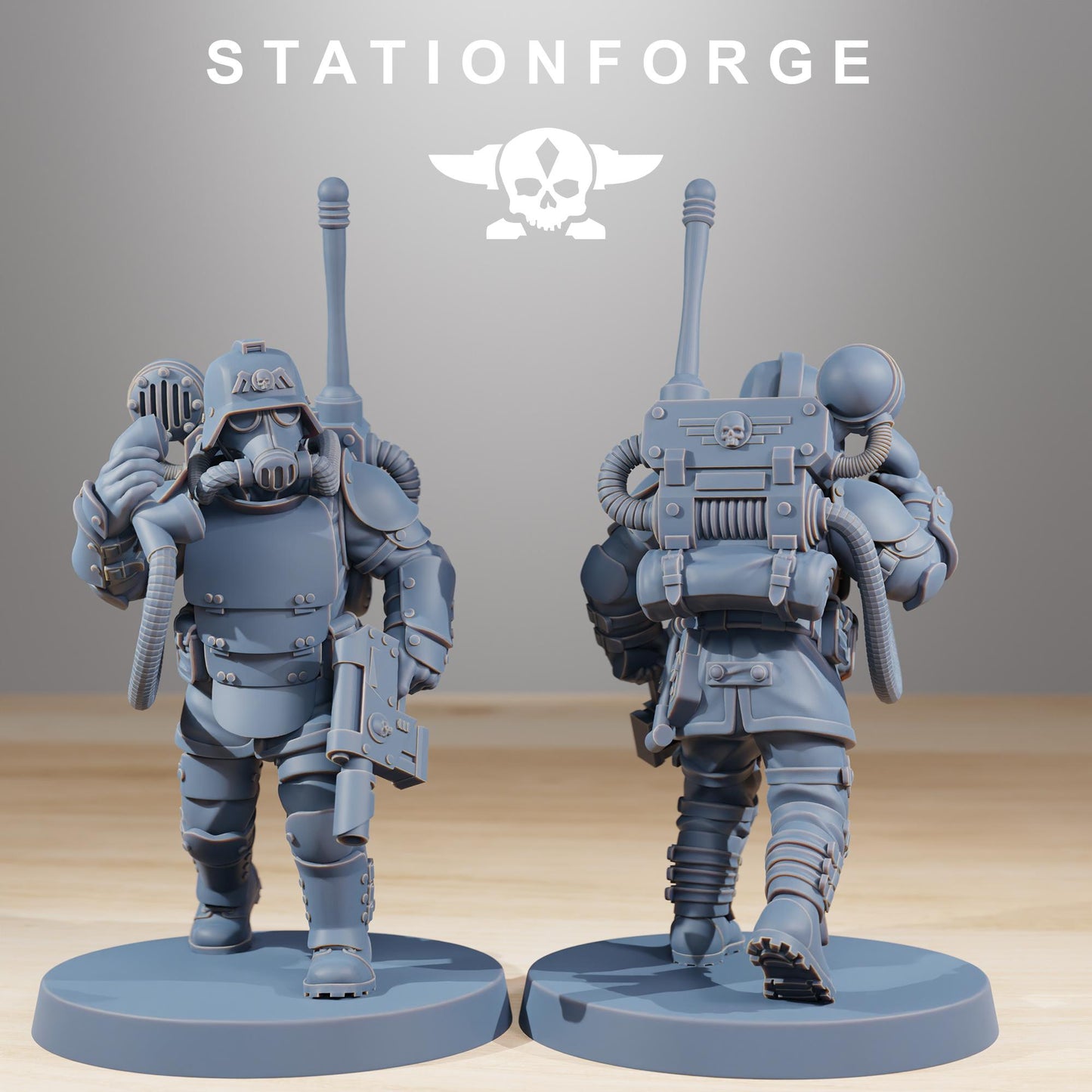 Station Forge GrimGuard Ironclads Fighters 3d printed proxie Wargames