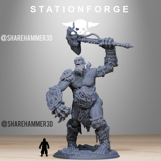 Station Forge Corrupted Giant (BIG BOY) Proxy minitures Tabletop RPG Wargaming 130mm base