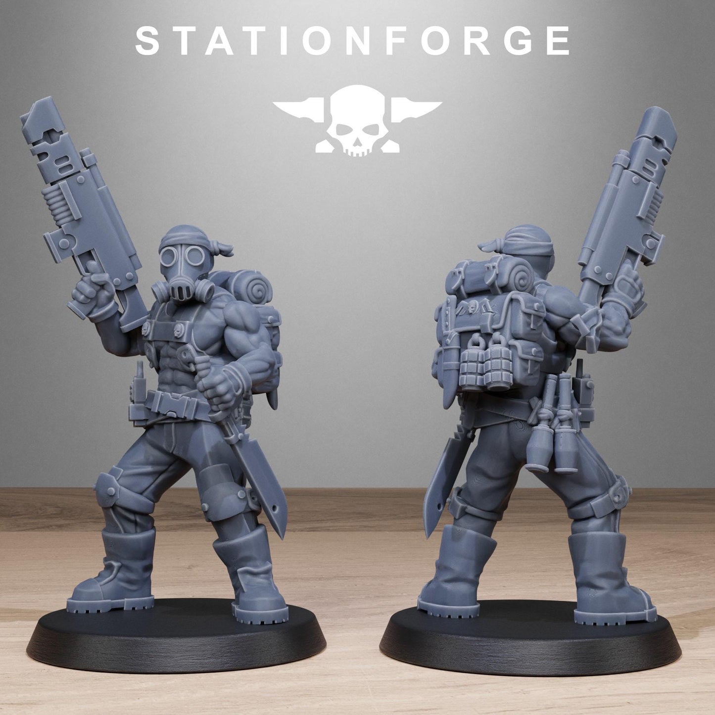 Station Forge GrimGuard Jungle Fighters v2 3d printed proxie Wargames