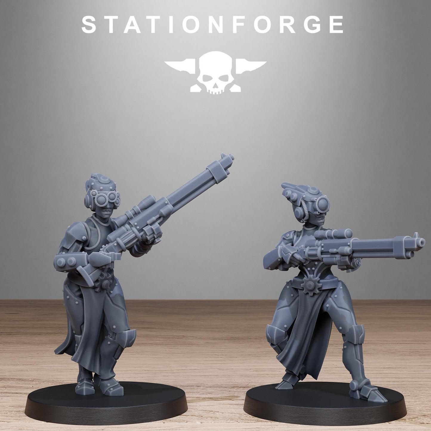 Station Forge Scavenger Sisters Infantry Proxy minitures Tabletop RPG Wargaming
