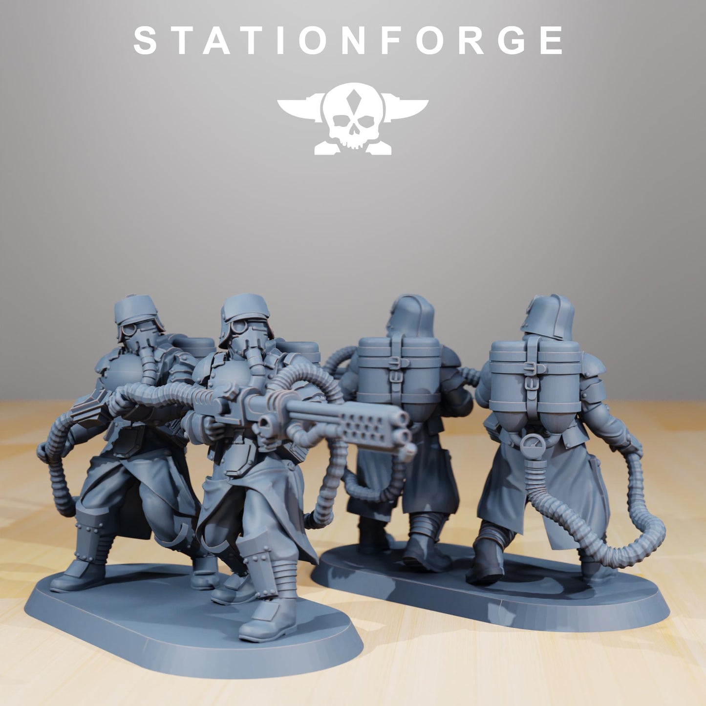 Station Forge GrimGuard Armored Squad 3d printed proxie Wargames