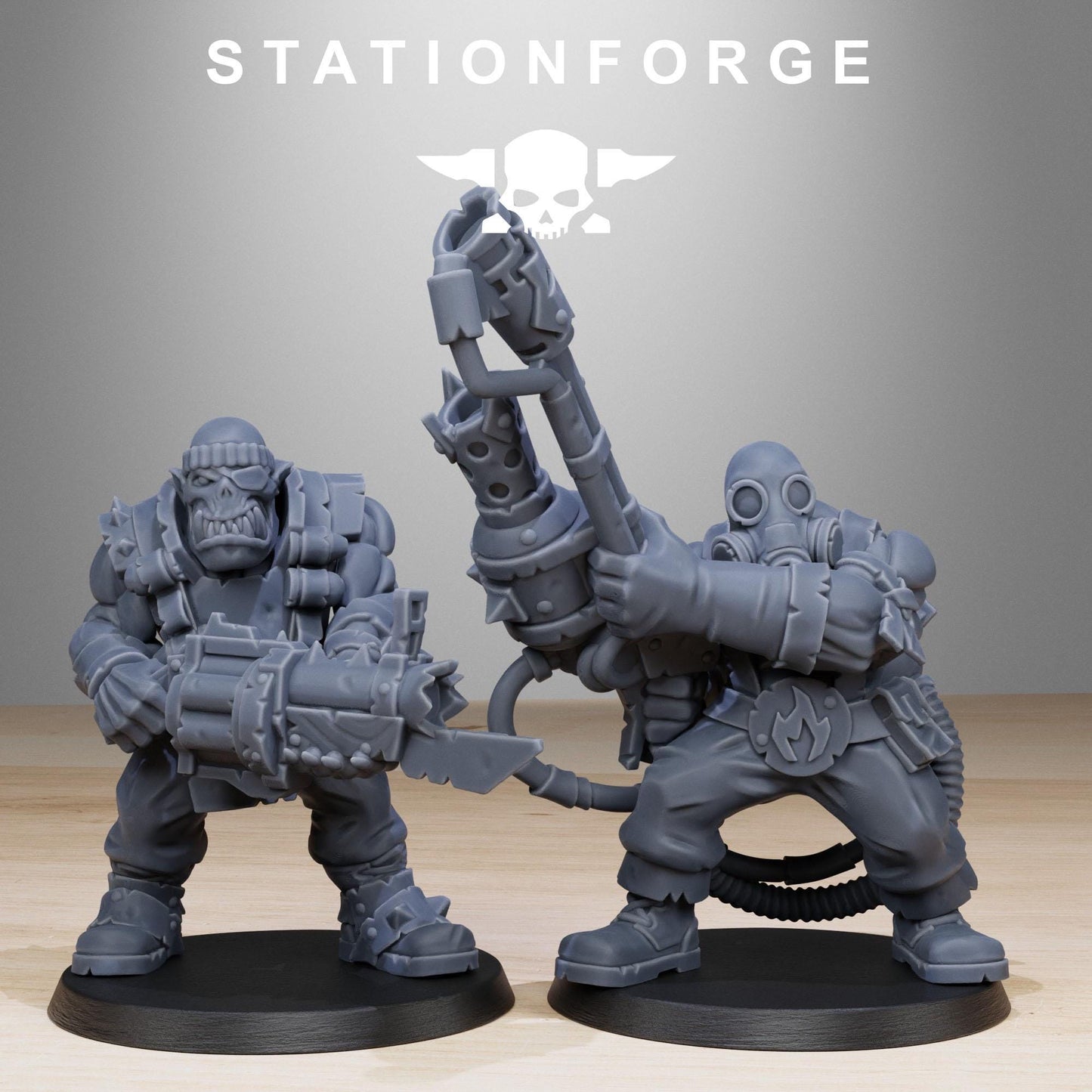 Station Forge Orkaz Team Fighters 3d printed proxie Wargames