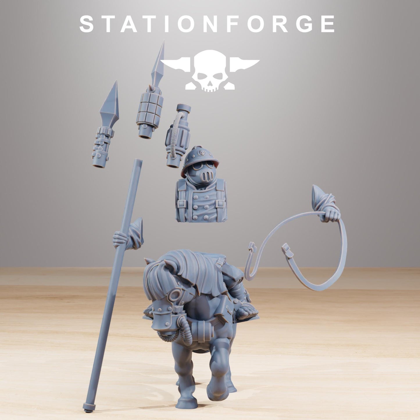 Station Forge GrimGuard Pony Riders 3d printed proxie Wargames