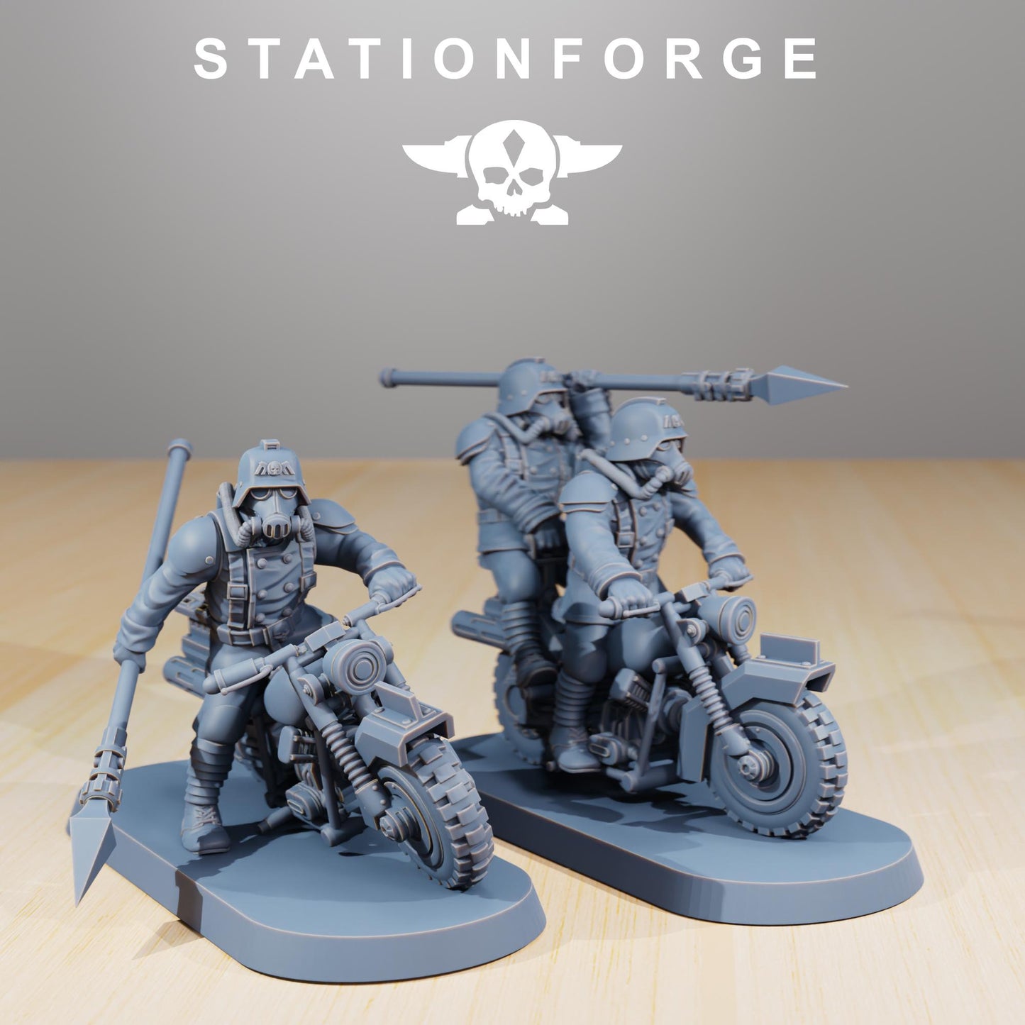 Station Forge GrimGuard Death Bikers  3d printed proxie Wargames