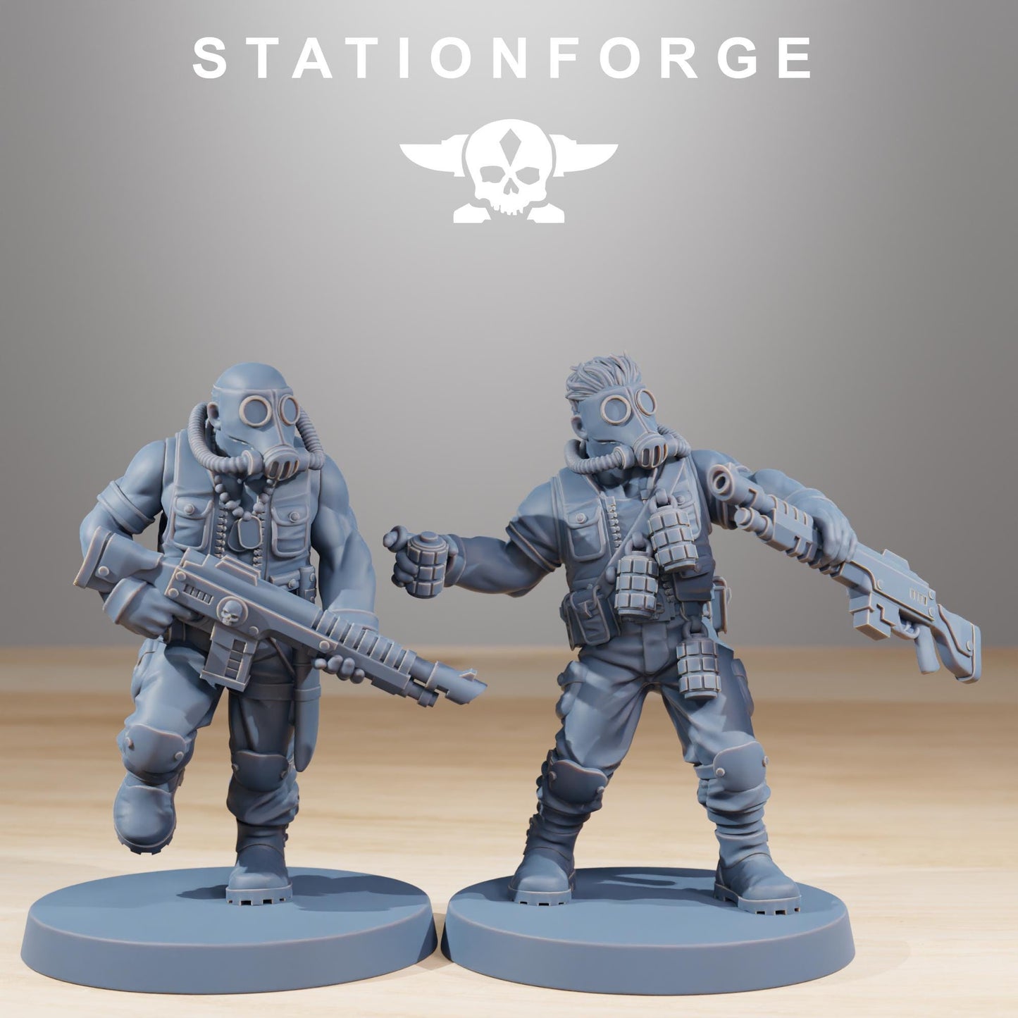 Station Forge GrimGuard Jungle Fighters 3d printed proxie Wargames