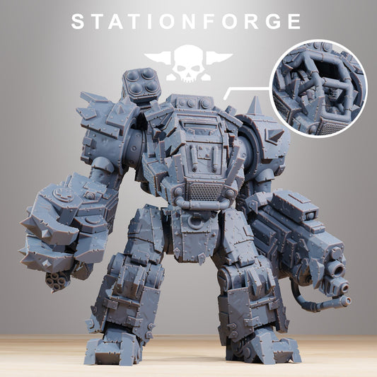 Station forge Orkaz Walkanator (BIG BOY) Proxy minitures Tabletop RPG Wargaming 130mm base