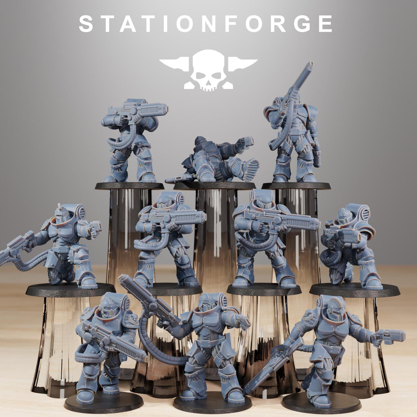 Station Forge Socratis Exterminators unit 3d printed proxie Wargames / Marines