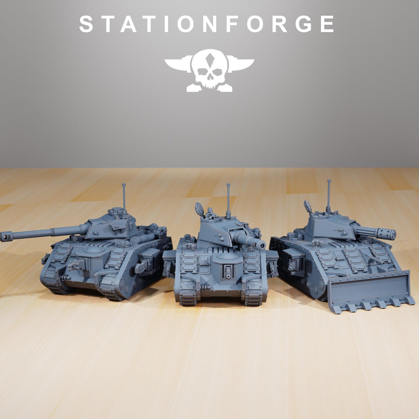Station Forge GrimGuard Battle Tank  3d printed proxie Wargames