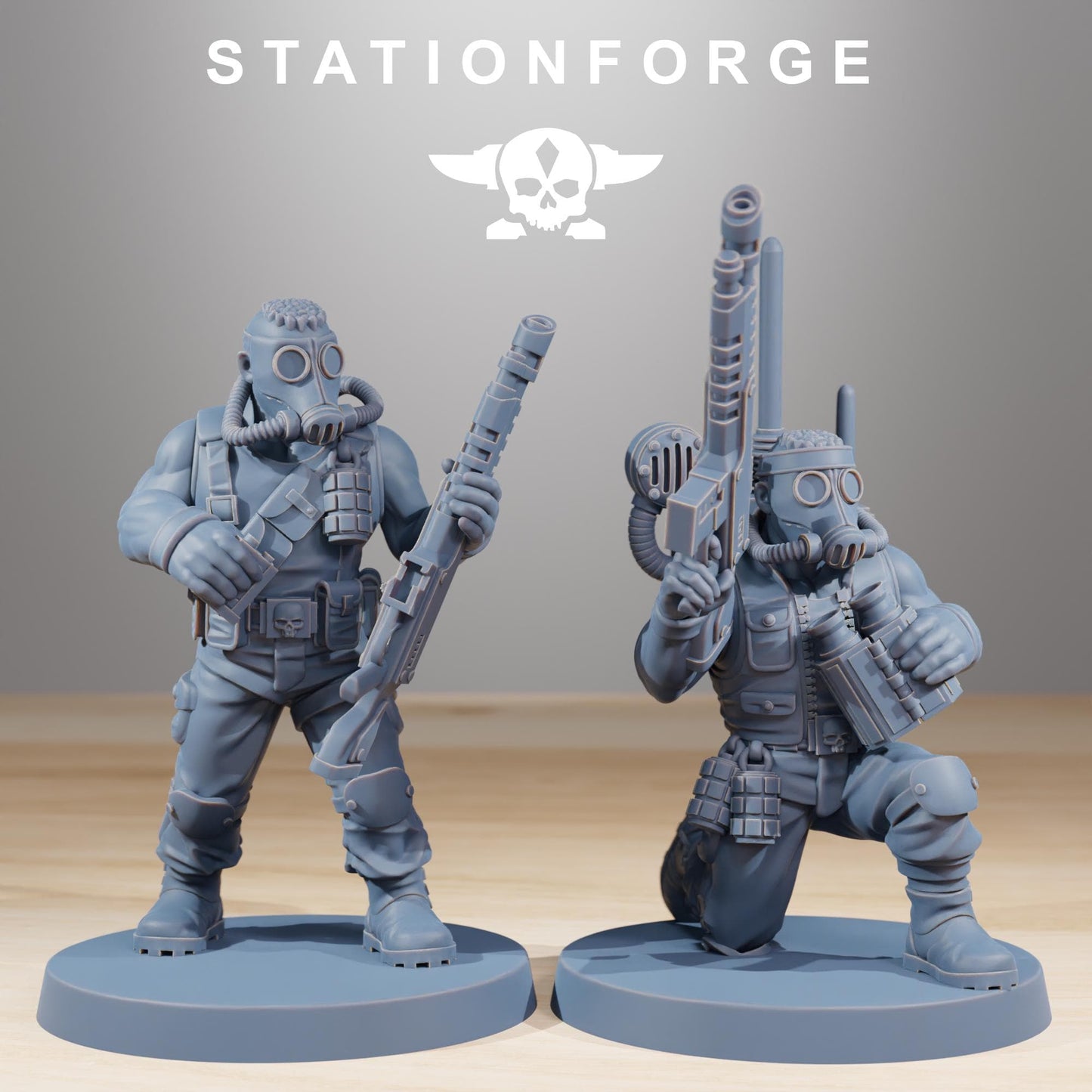 Station Forge GrimGuard Jungle Fighters 3d printed proxie Wargames