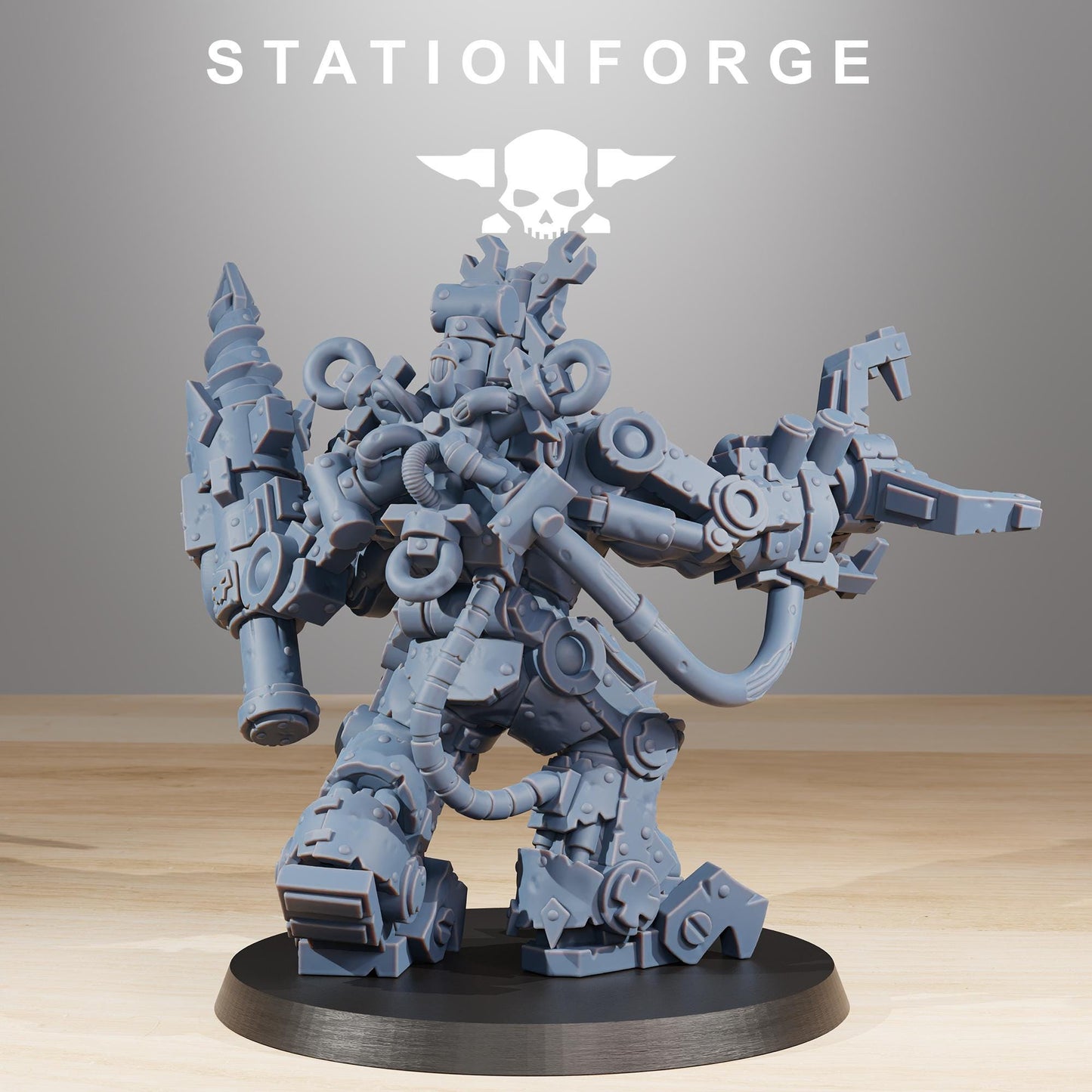 Station Forge Orkaz Ezo boss 60mm base minitures  Tabletop RPG Wargaming