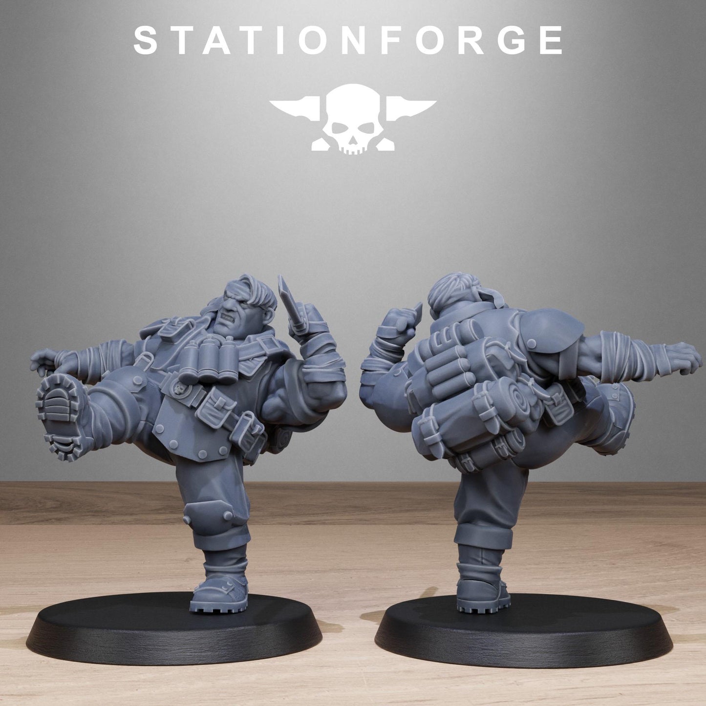 Station Forge GrimGuard Jungle Fighters Mutants 3d printed proxie Wargames