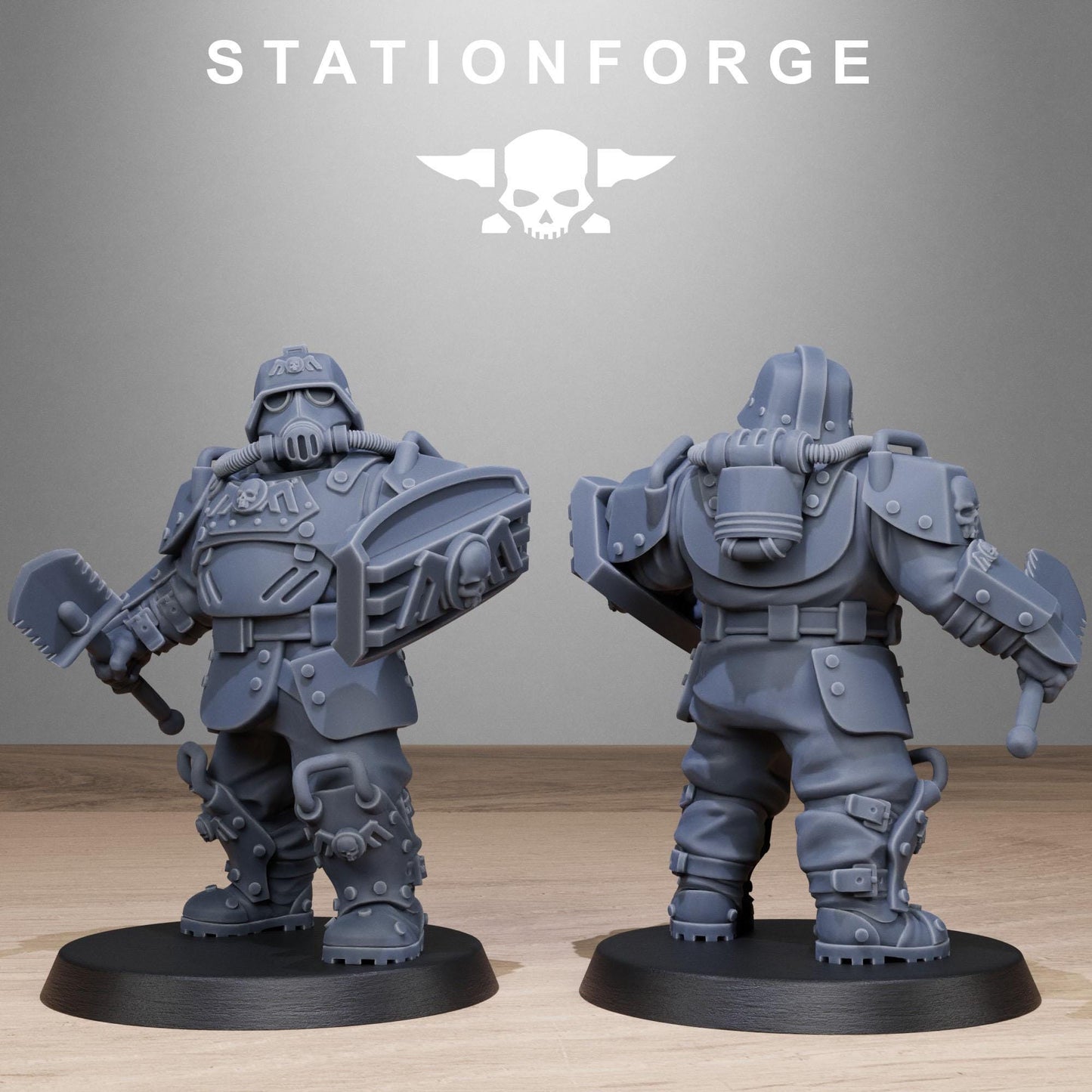 Station Forge GrimGuard_Armored_Mutants 3d printed proxie Wargames