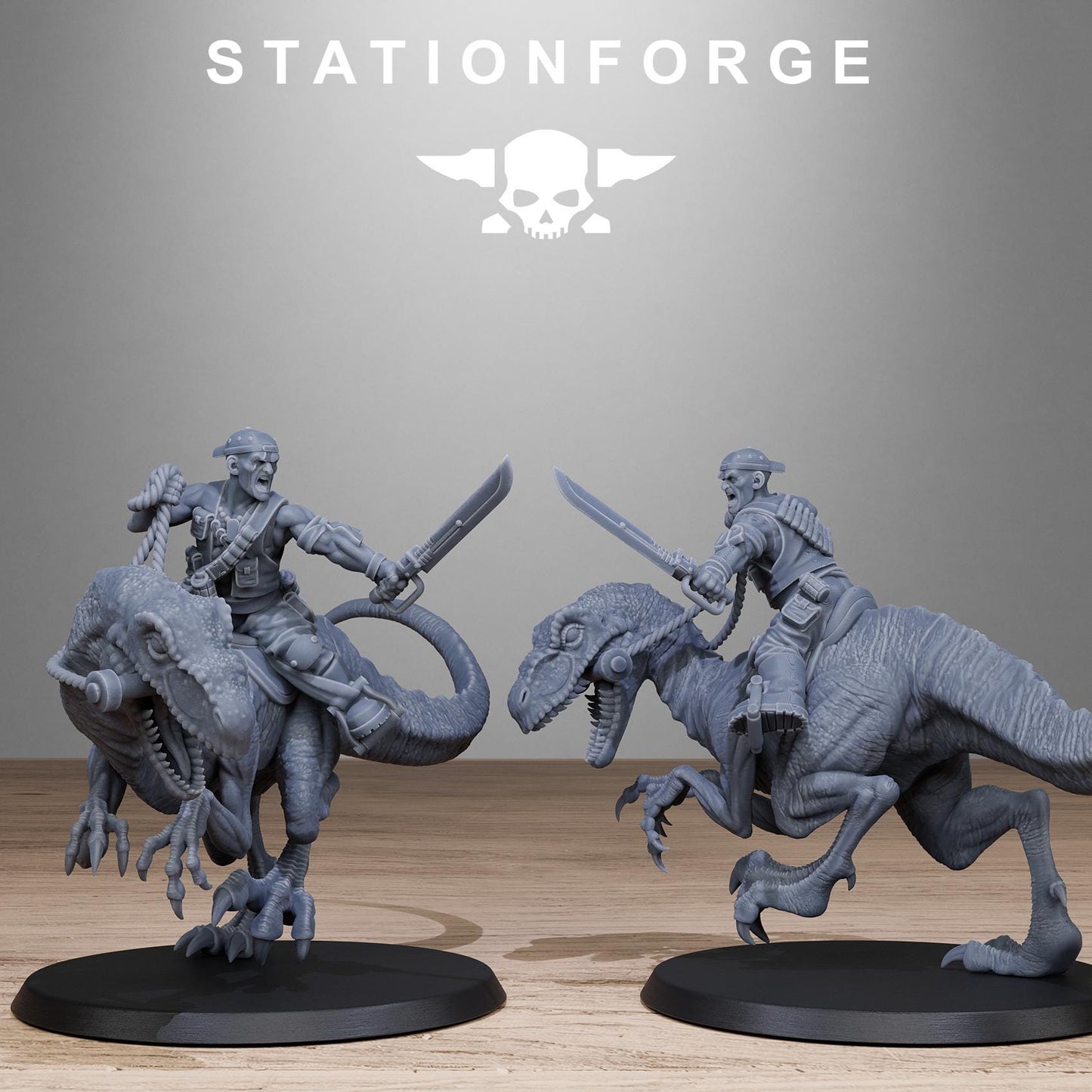 Station Forge GrimGuard Jungle Raptors Fighters 3d printed proxie Wargames