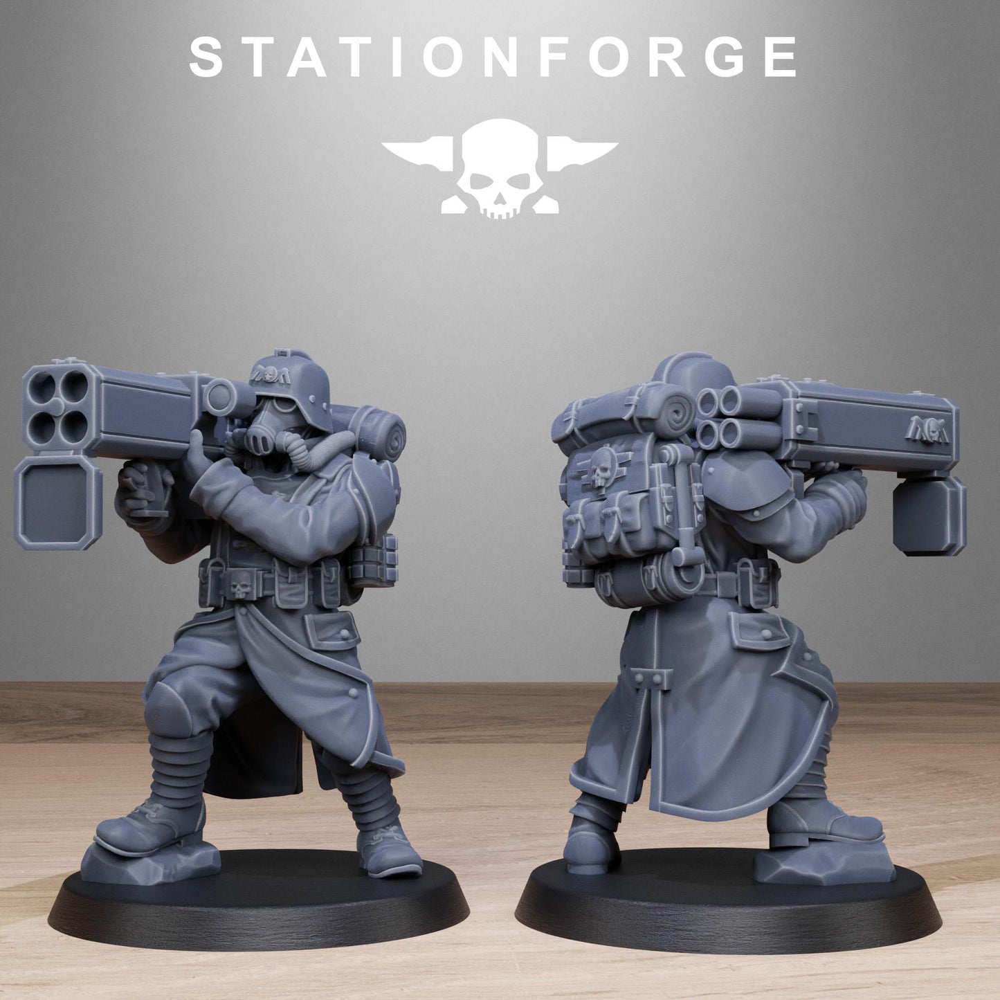Station Forge GrimGuard_Rocketers 3d printed proxie Wargames