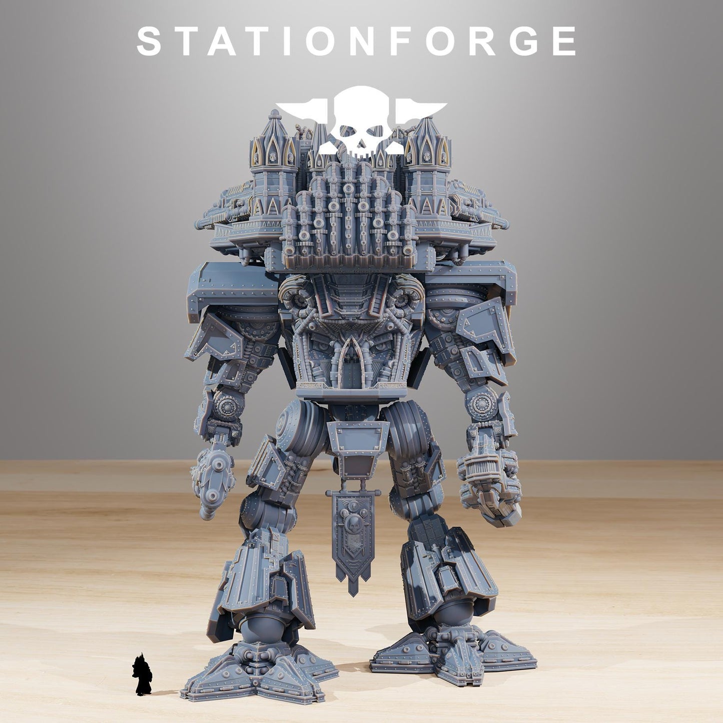 Scavenger Trident Massive 60cm tall big boy  printed in resin and sent in parts