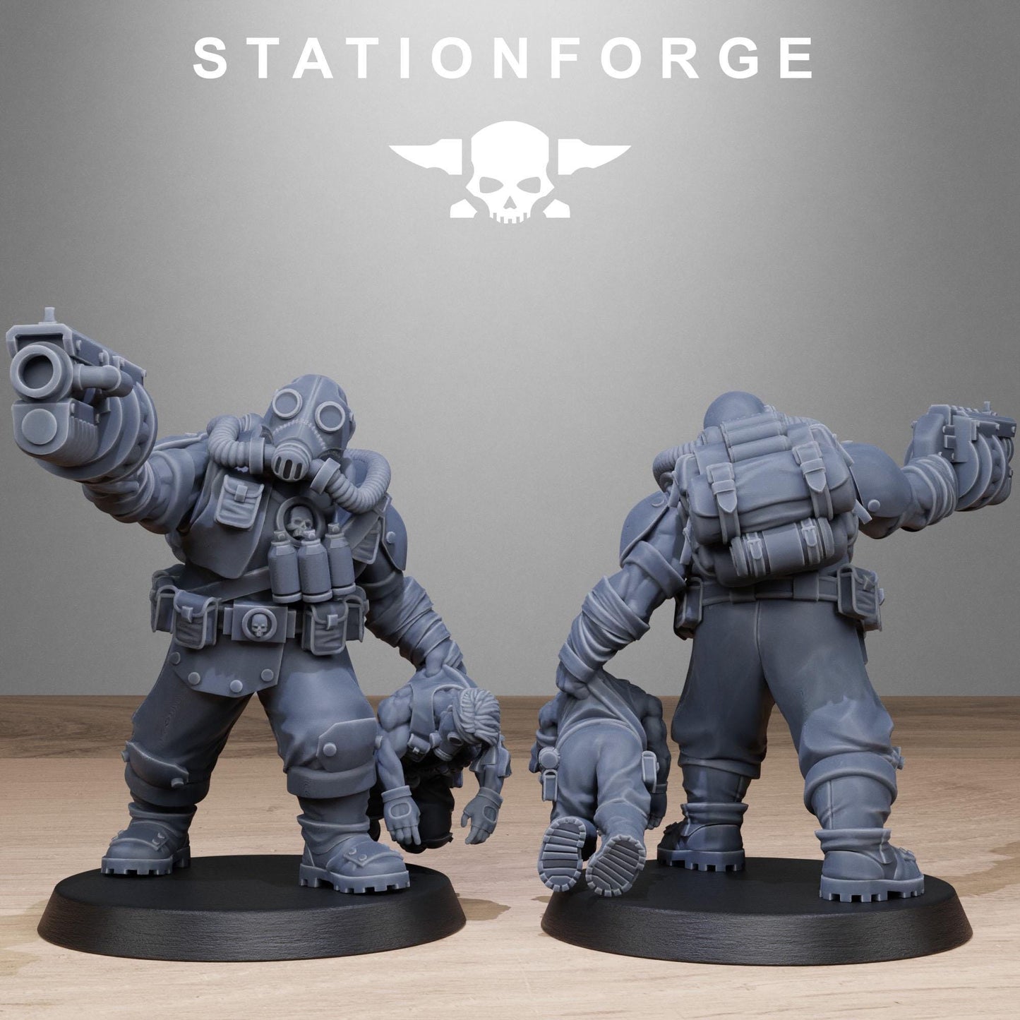 Station Forge GrimGuard Jungle Fighters Mutants 3d printed proxie Wargames