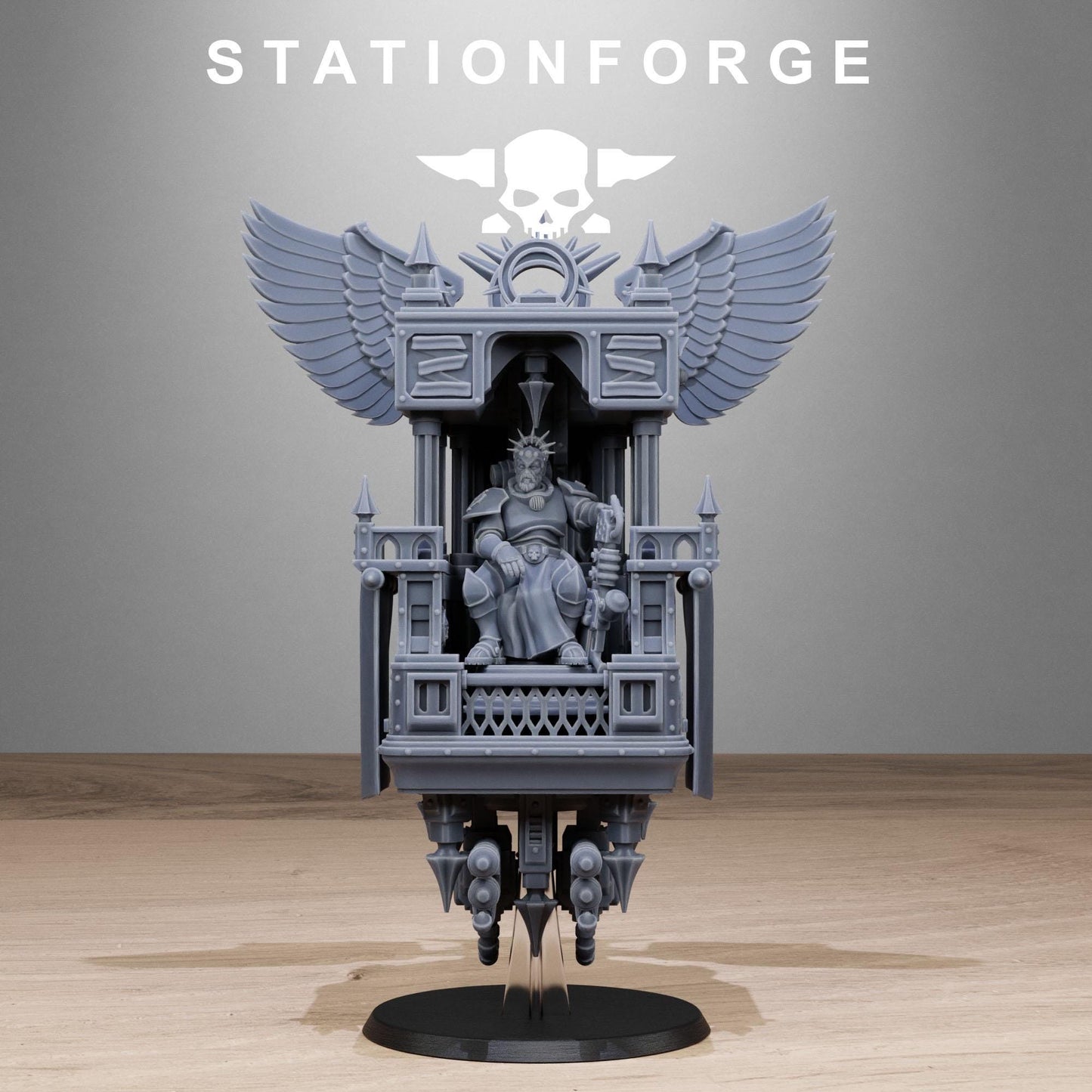 Station Forge Vodalites_Flying_Throne 3d printed proxie Wargames