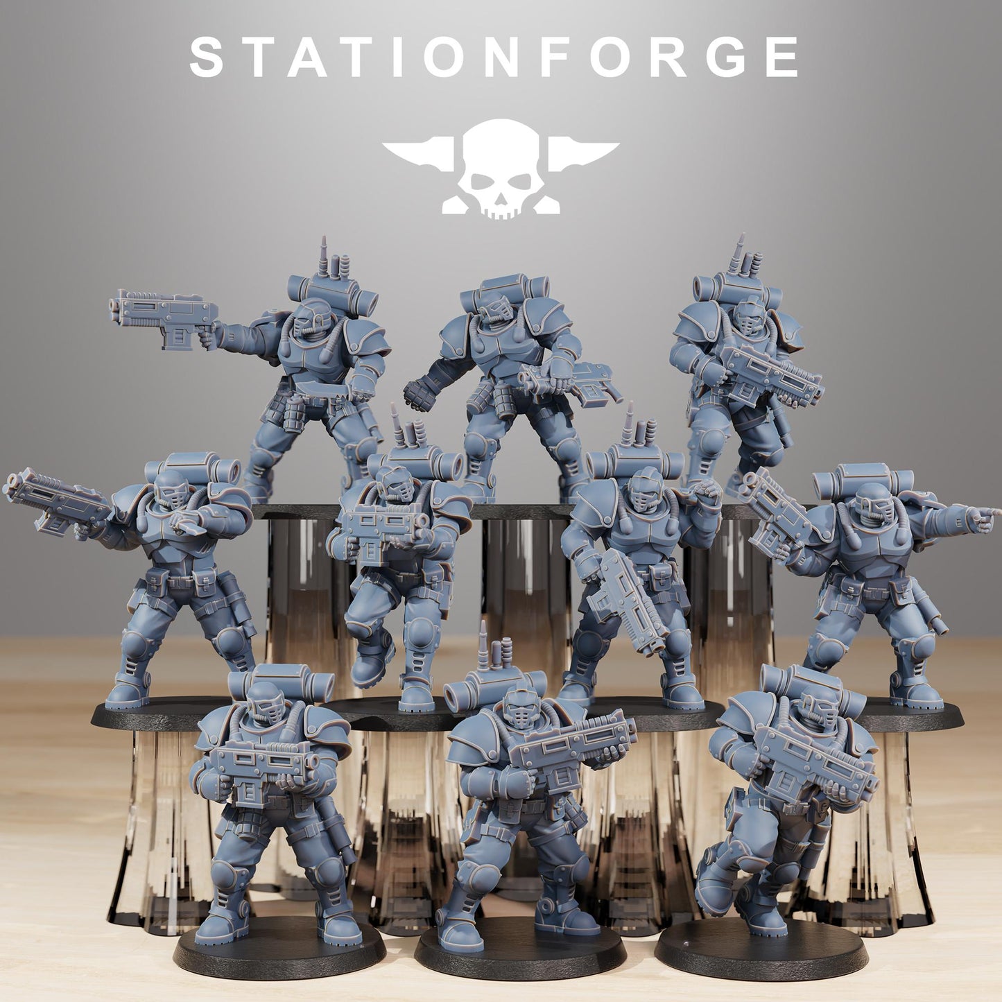 Station Forge Socratis Light Infantry unit 3d printed proxie Wargames / Marines