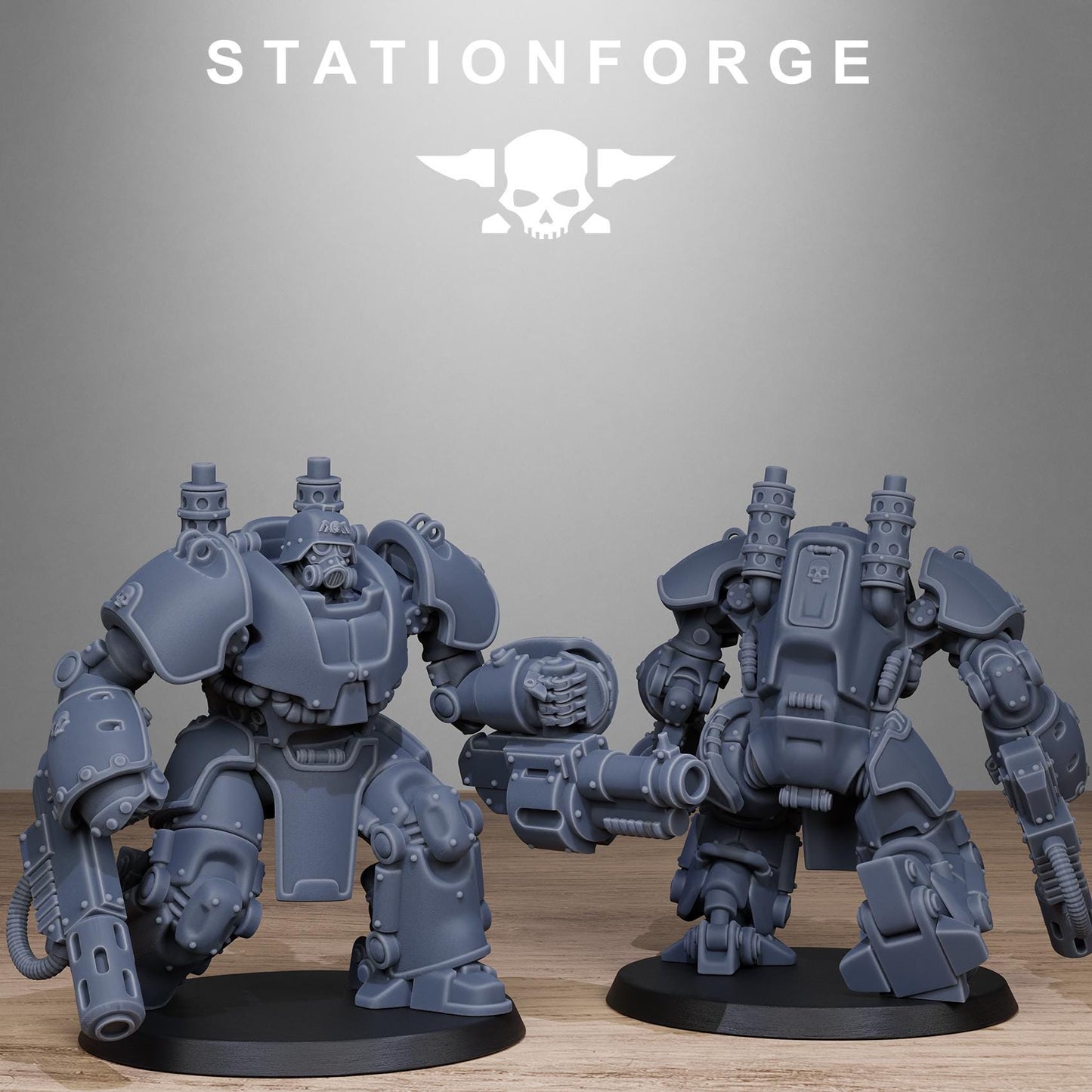 Station Forge GrimGuard Power Armor 3d printed proxie Wargames big boys