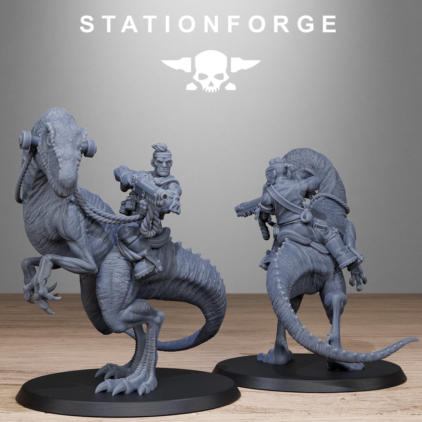 Station Forge GrimGuard Jungle Raptors Fighters 3d printed proxie Wargames