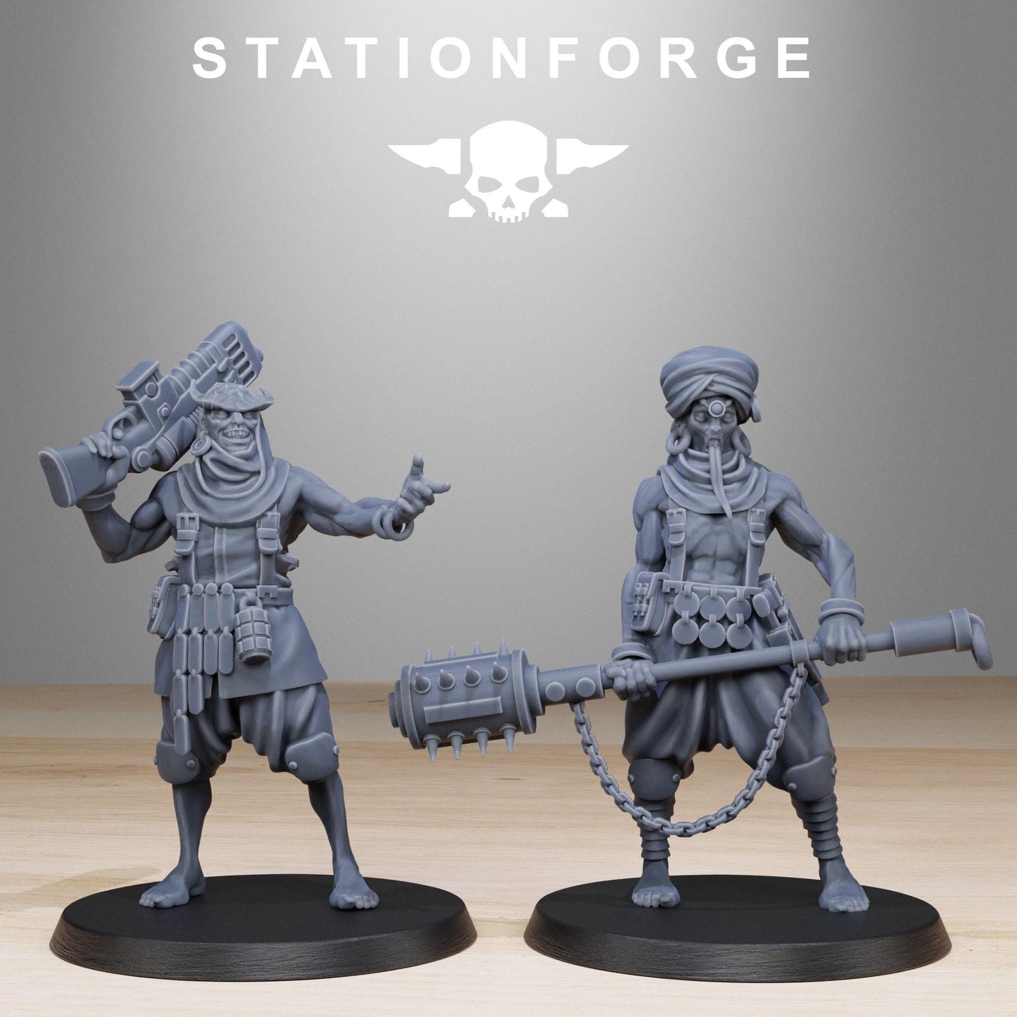Station Forge Corrupted_Guard_Lechers Team Proxy 28mm minitures Tabletop RPG Wargaming