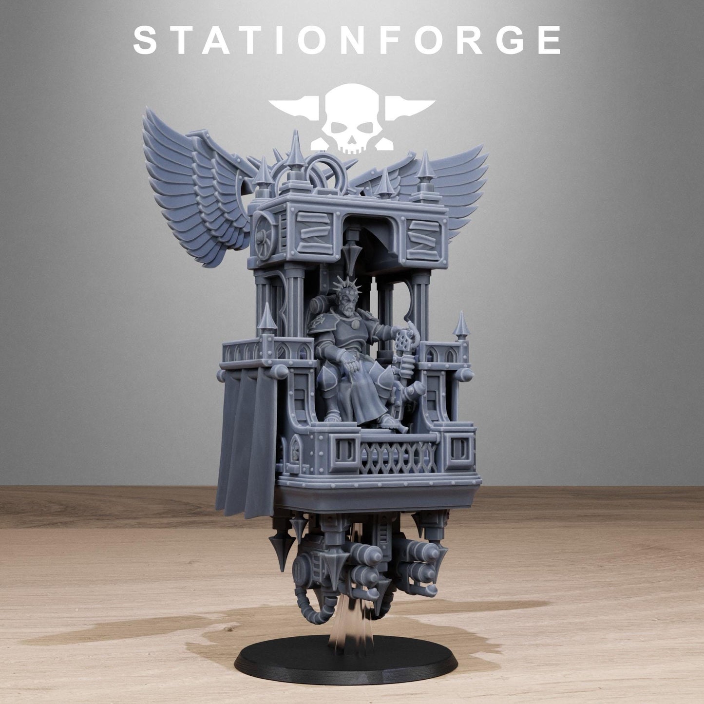 Station Forge Vodalites_Flying_Throne 3d printed proxie Wargames