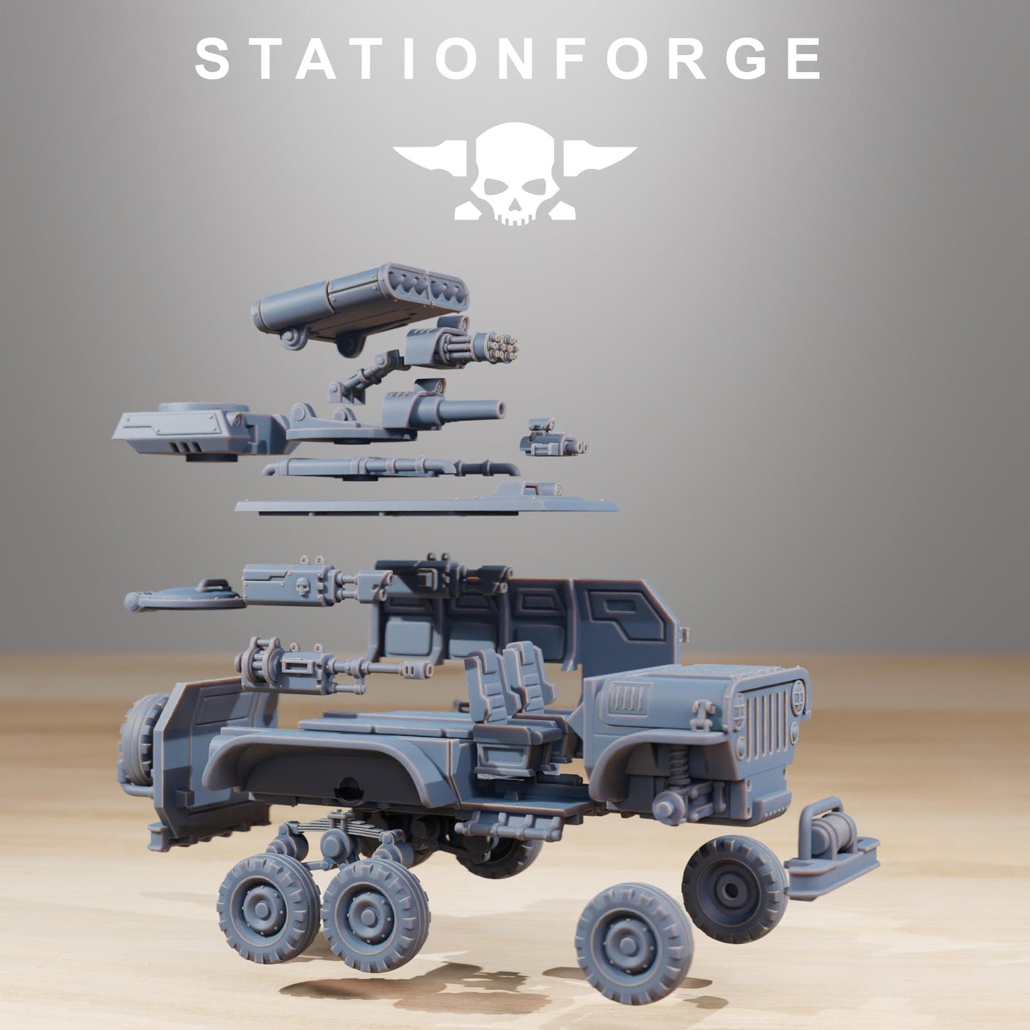 Station Forge GrimGuard Armored Vehicle  3d printed proxie Wargames