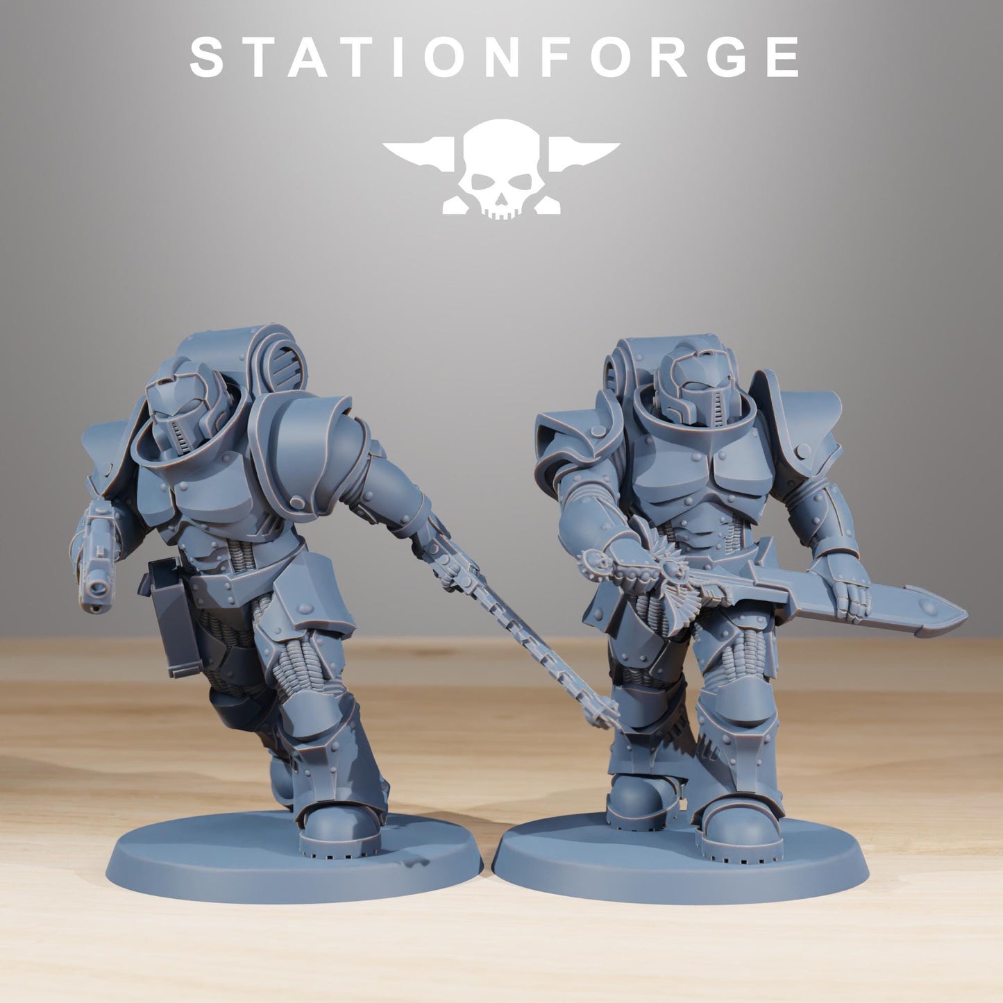 Station Forge Socratis Melee Infantry unit 3d printed proxie Wargames / Marines