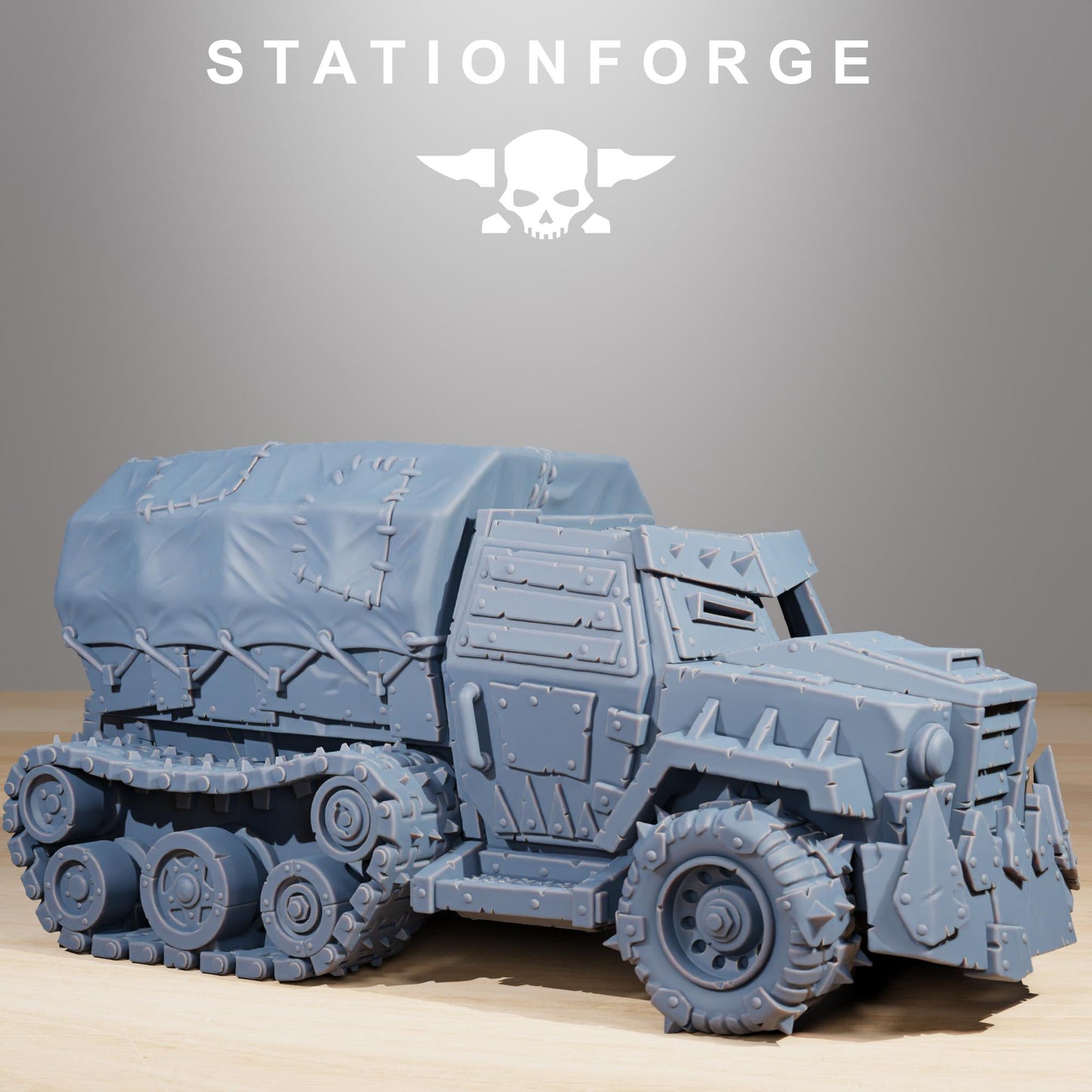 Station forge Orkaz Party Wagon  Proxy minitures Tabletop RPG Wargaming 130mm base