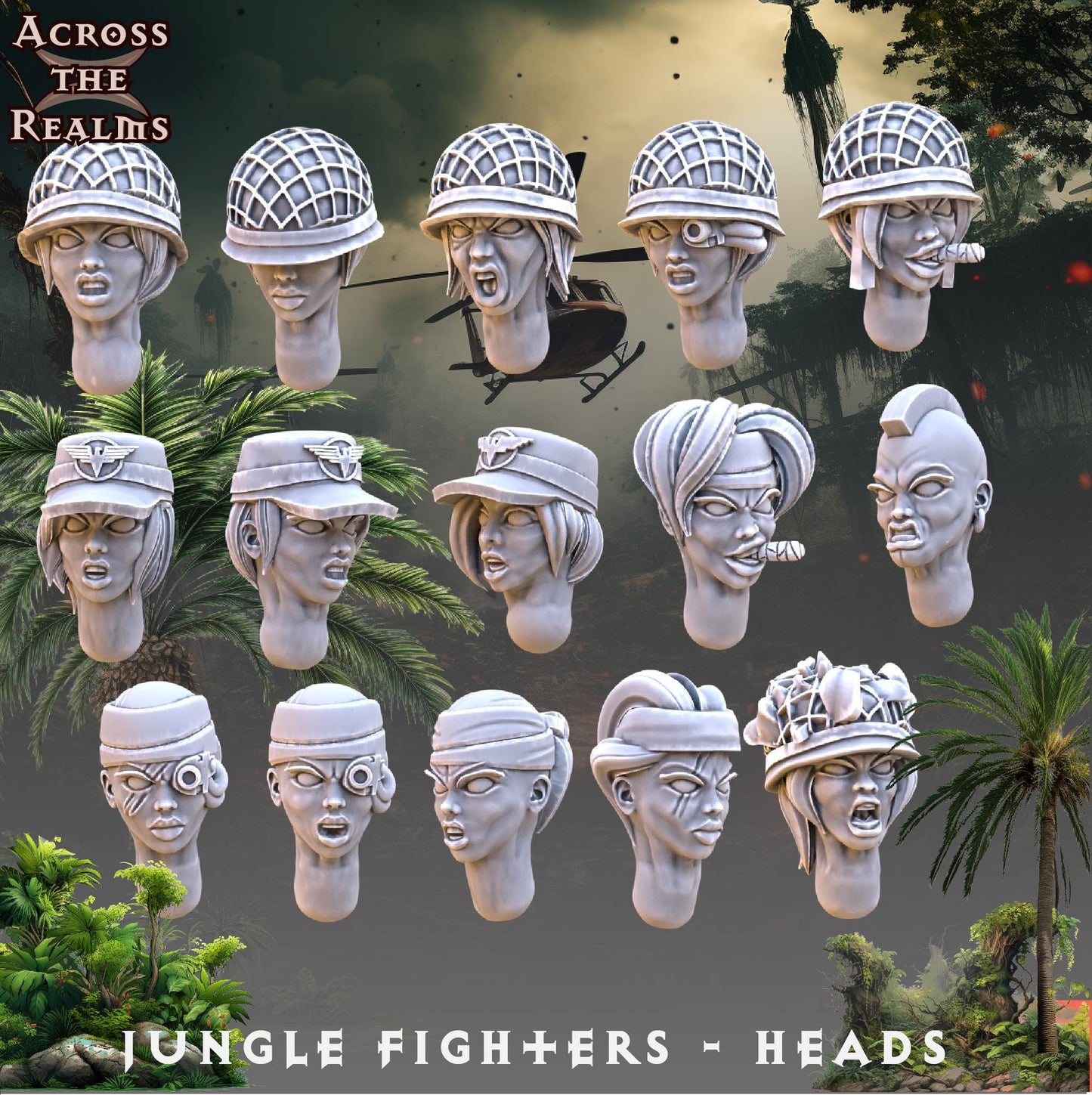 Across the realms  Jungle Fighters - Proxy minitures  Tabletop RPG Wargaming