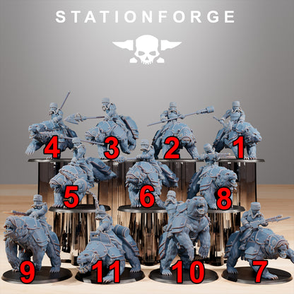 10 x GrimGuard Bear Riders Designed by Station Forge
