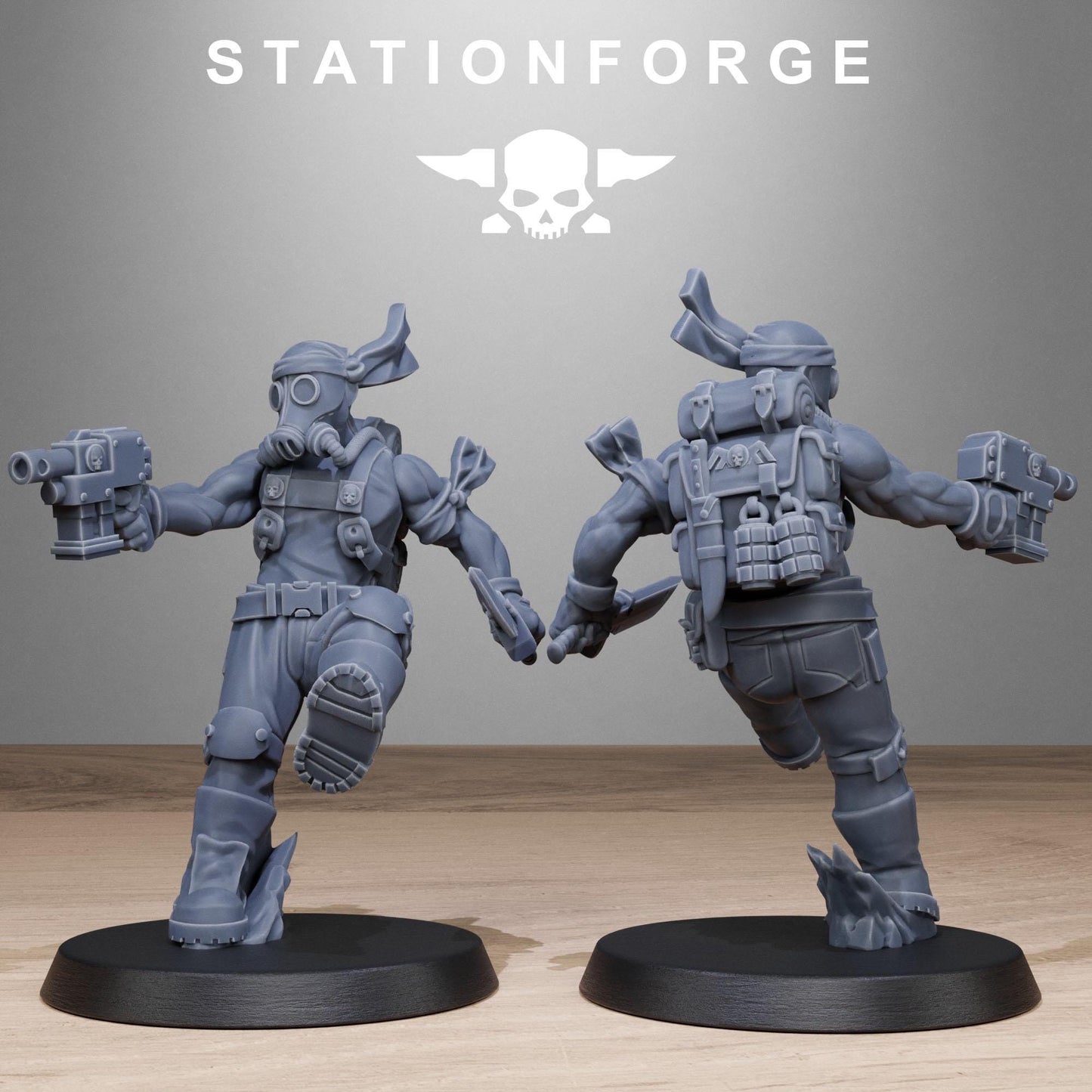Station Forge GrimGuard Jungle Fighters v2 3d printed proxie Wargames