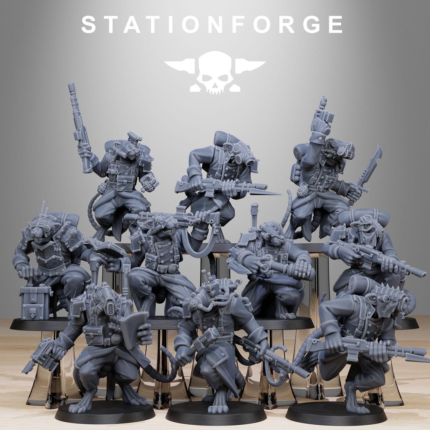 Station Forge GrimGuard Raticus 3d printed proxie Wargames