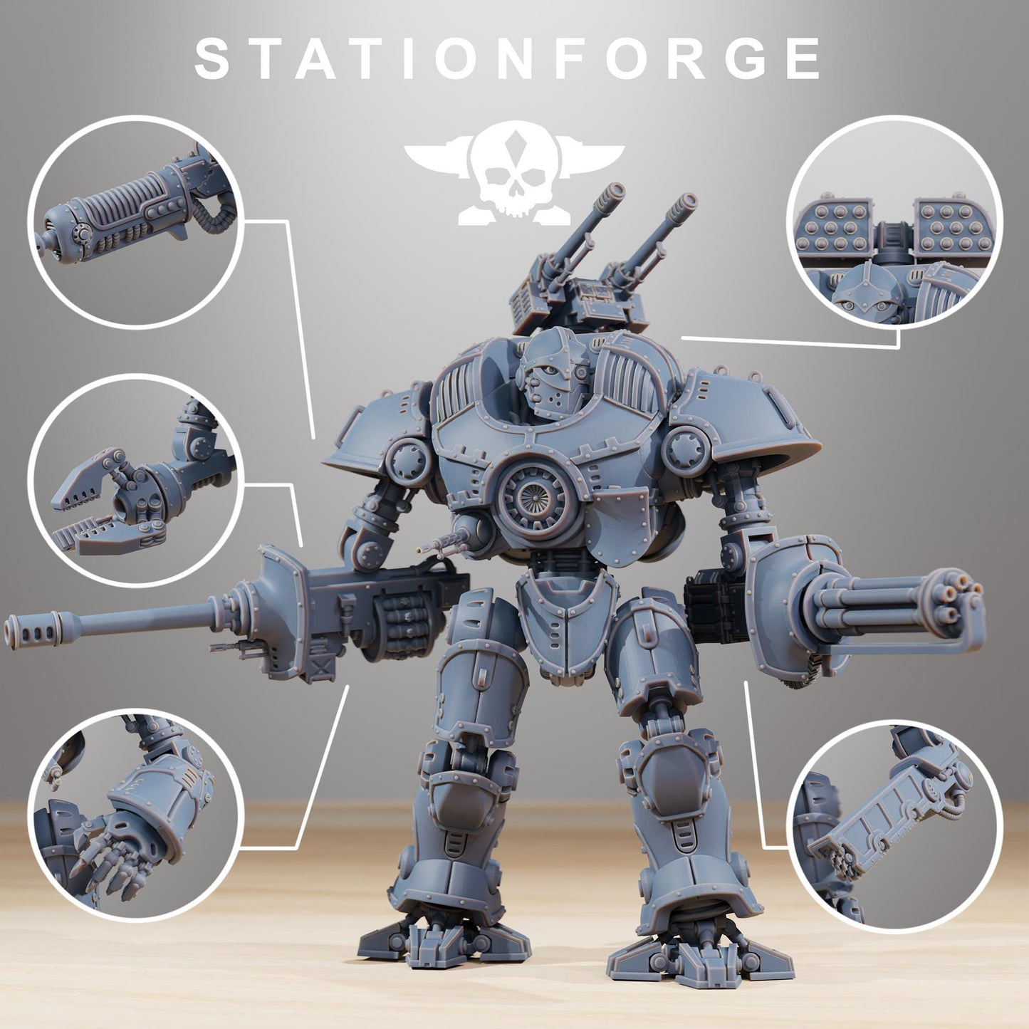 Station Forge  Scavenger Defender Mk2 big boy  printed in resin and sent in parts