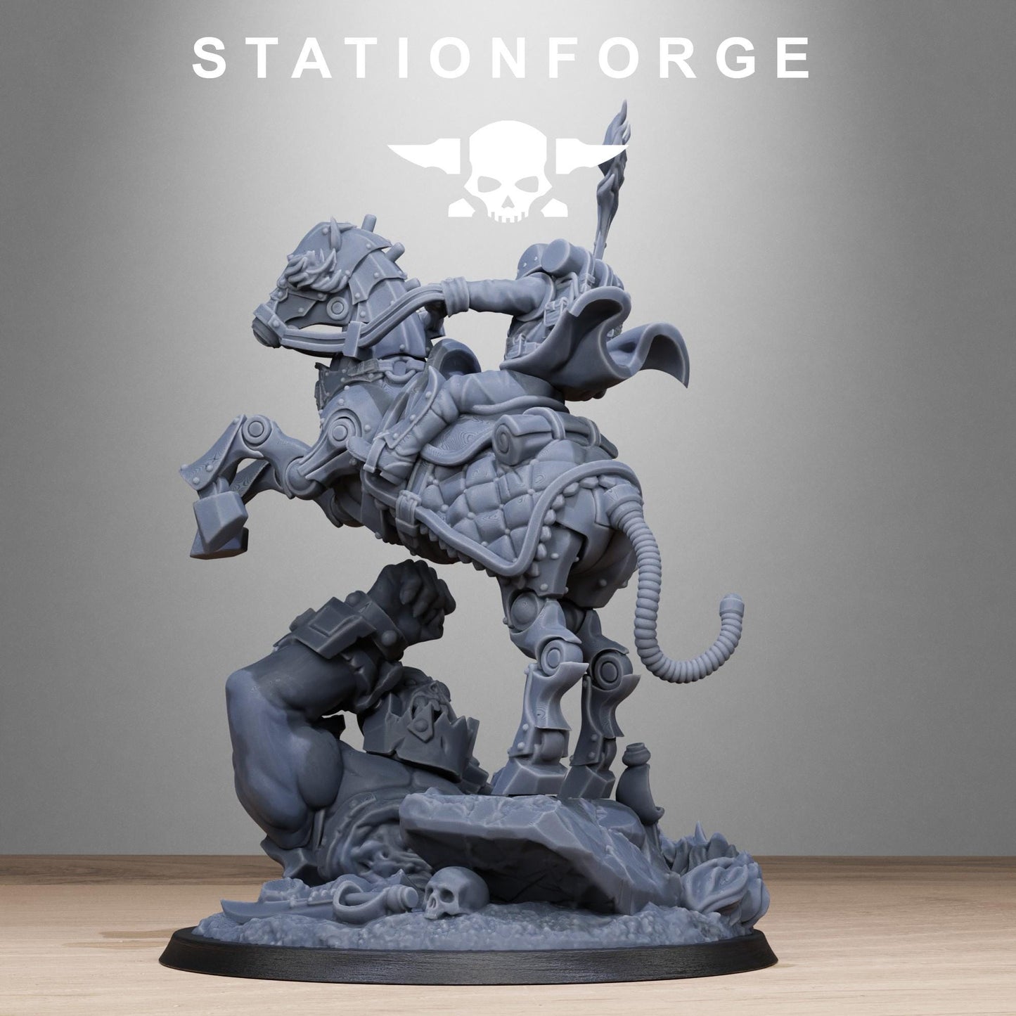 Station Forge GrimGuard Horseman 3d printed proxie Wargames
