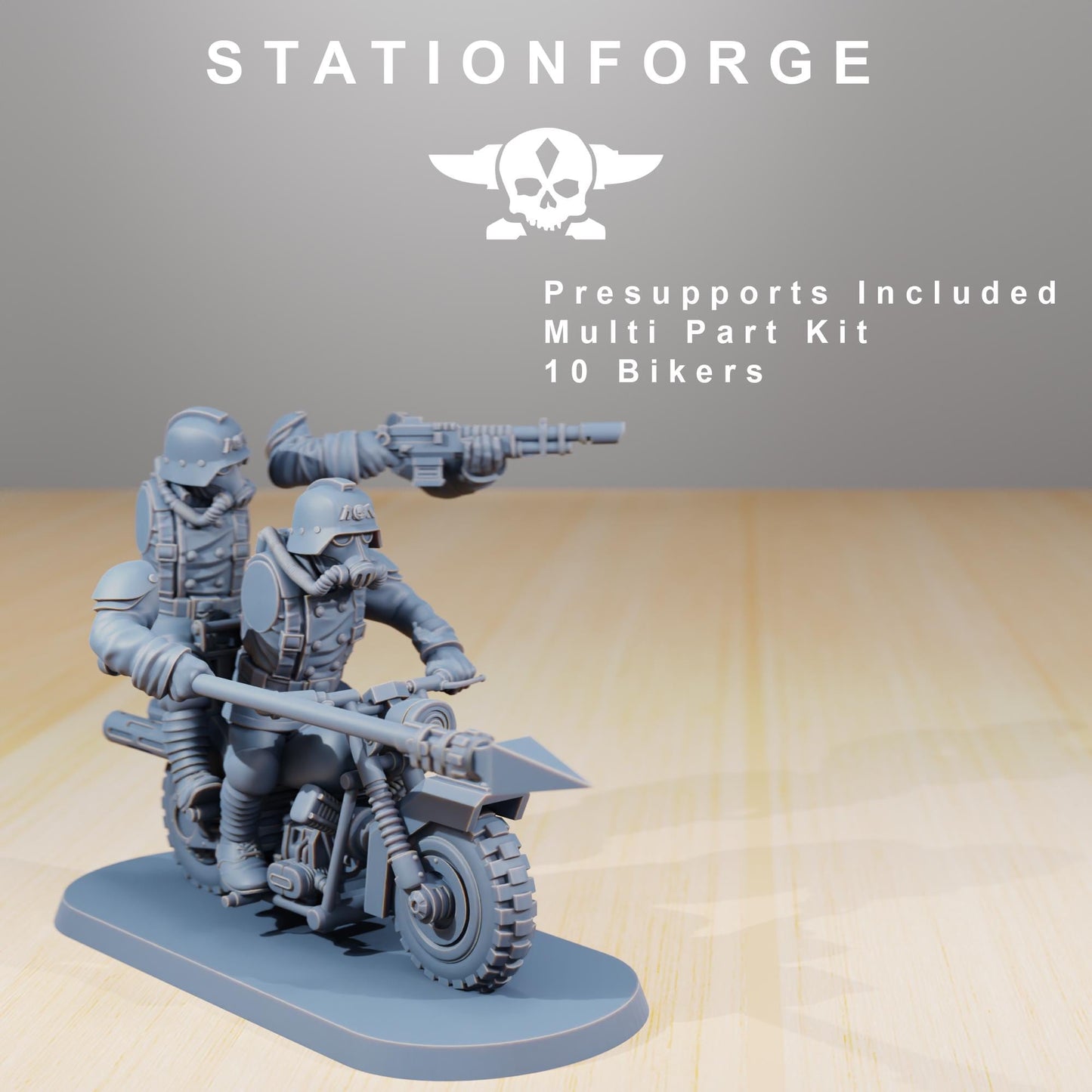 Station Forge GrimGuard Death Bikers  3d printed proxie Wargames